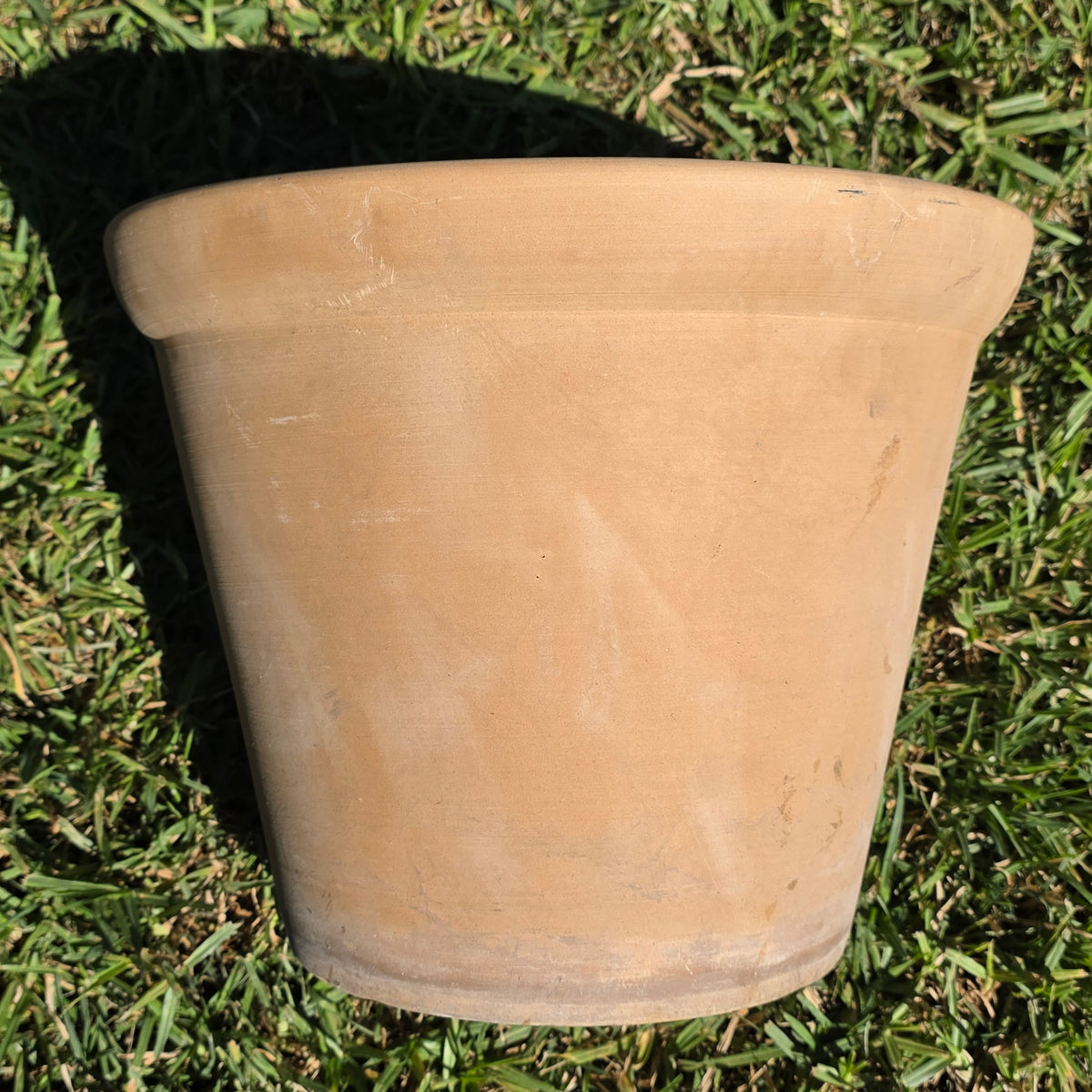 Vintage US Pottery Terracotta Planter 12" MCM Large Clay Flower Pot Made in USA