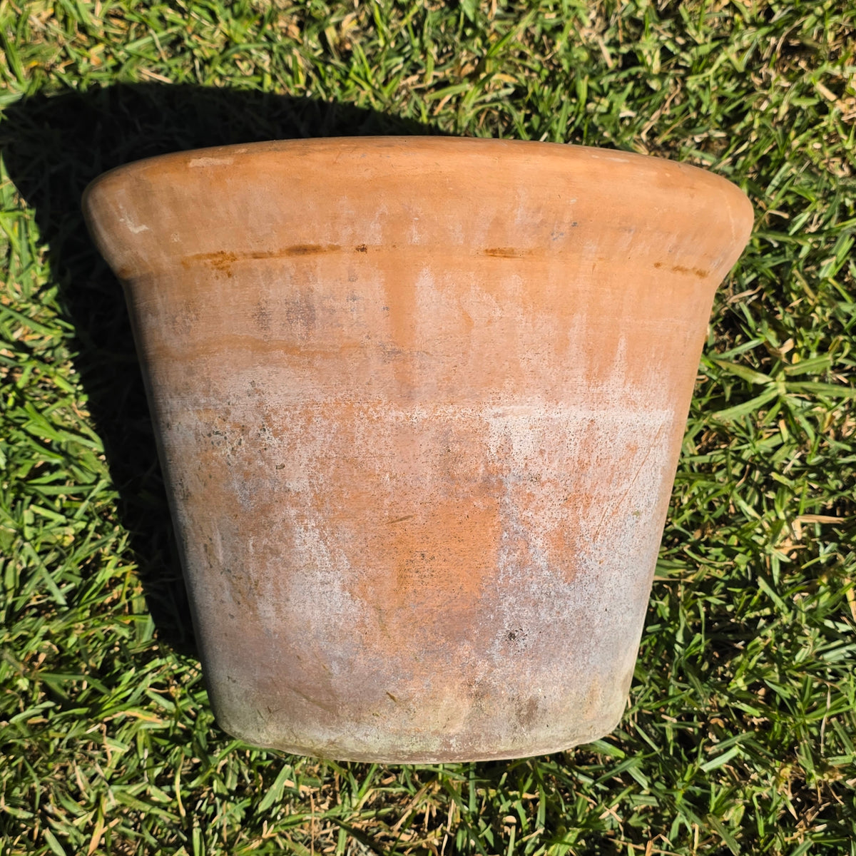 Vintage 13" Terracotta Planter Pot Heavy Duty Clay Garden Flower Mid Century USA