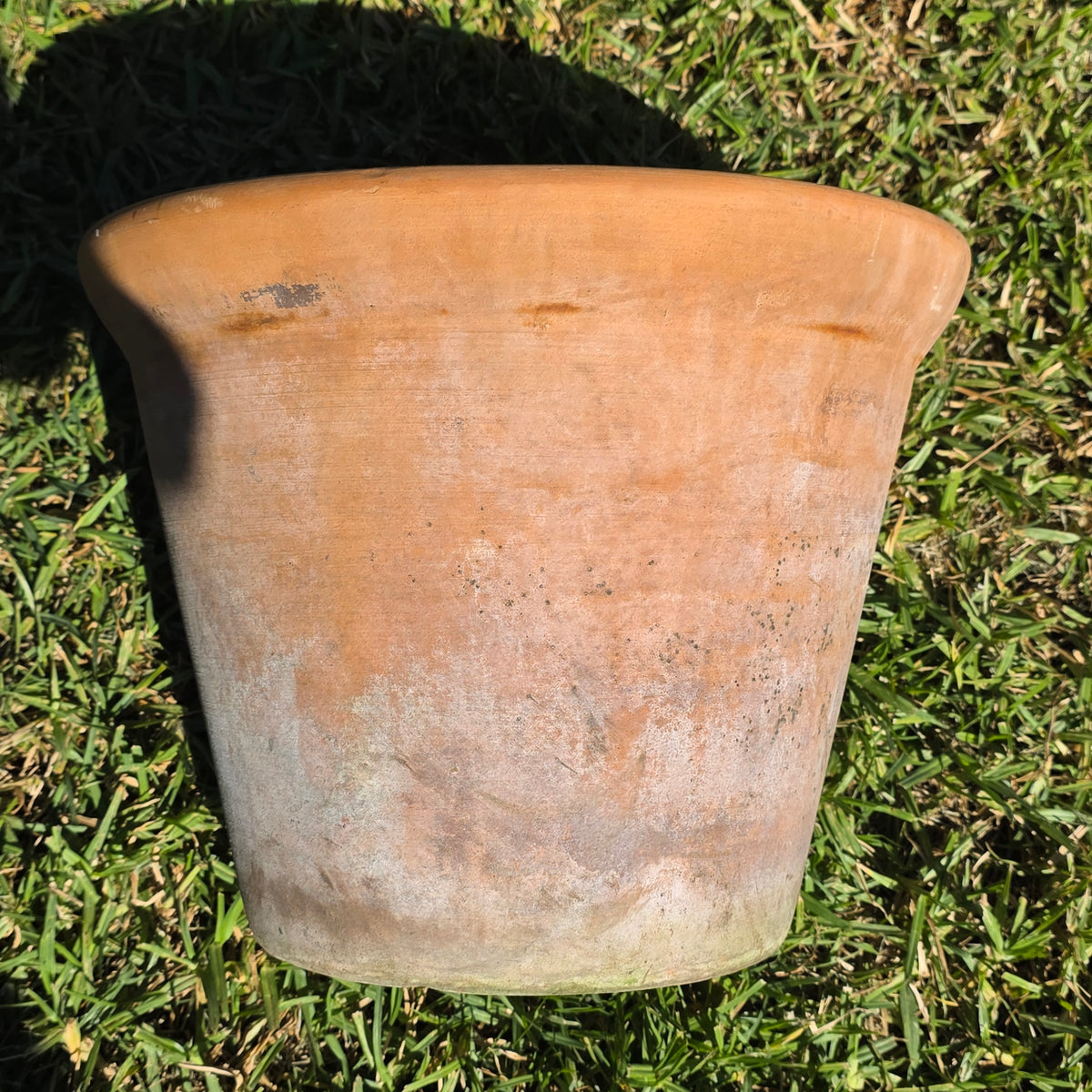 Vintage 13" Terracotta Planter Pot Heavy Duty Clay Garden Flower Mid Century USA