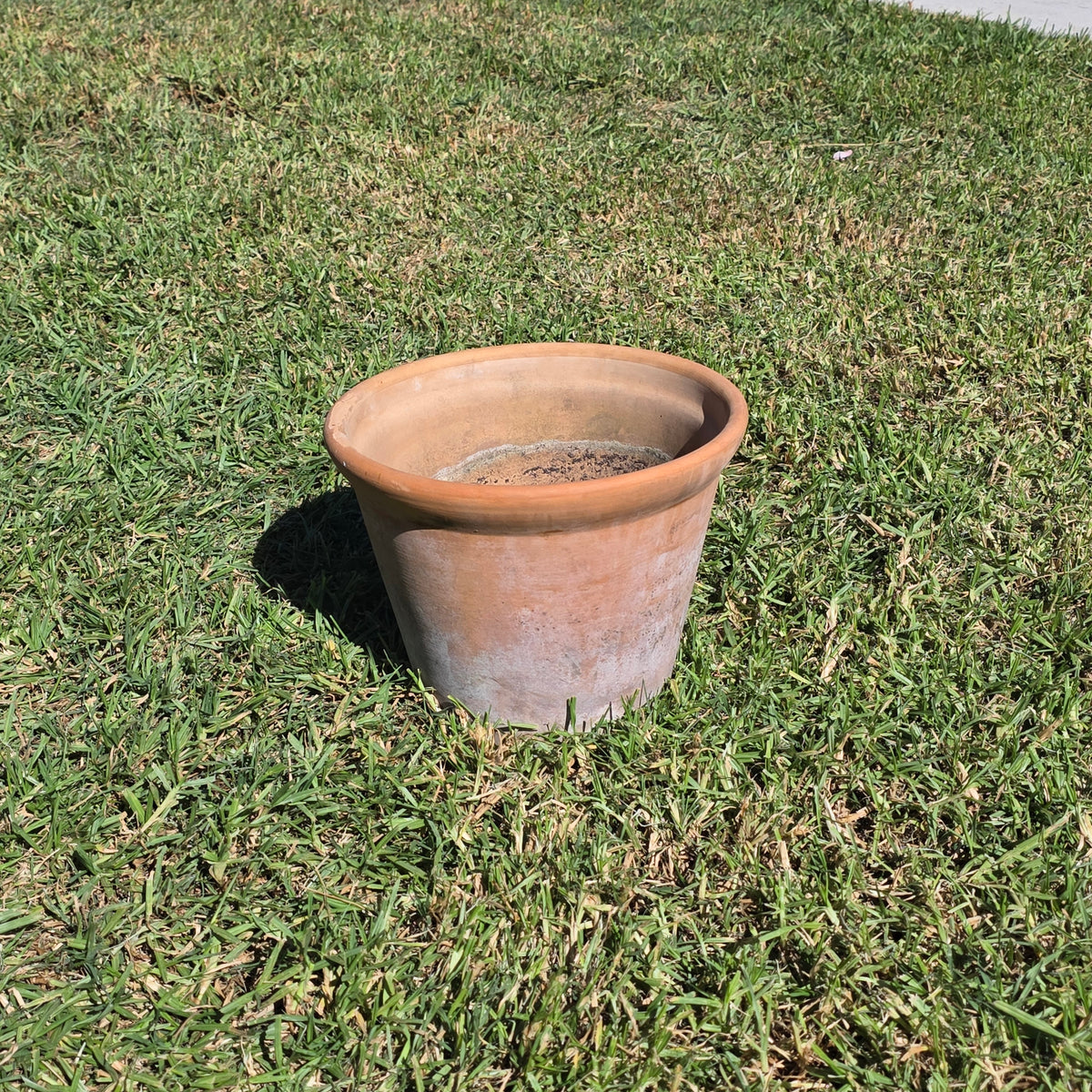 Vintage 13" Terracotta Planter Pot Heavy Duty Clay Garden Flower Mid Century USA