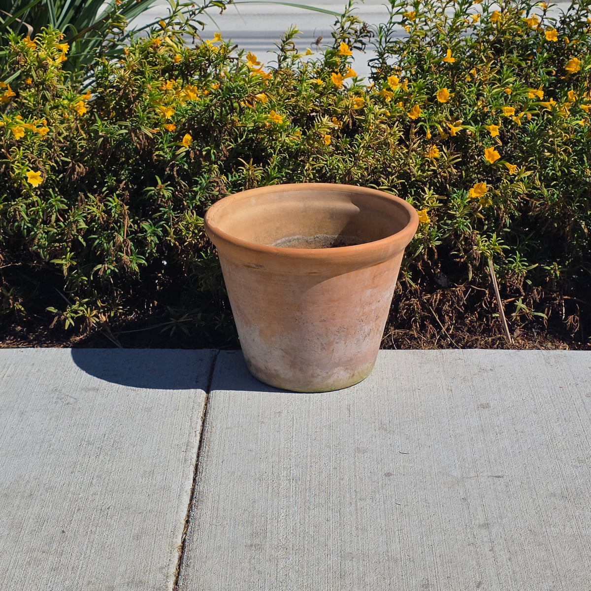 Vintage 13" Terracotta Planter Pot Heavy Duty Clay Garden Flower Mid Century USA
