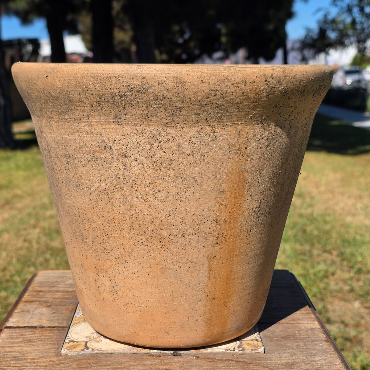 Vintage Terracotta Planter Pot Weathered Clay 10" Flower Rustic Patina Standard