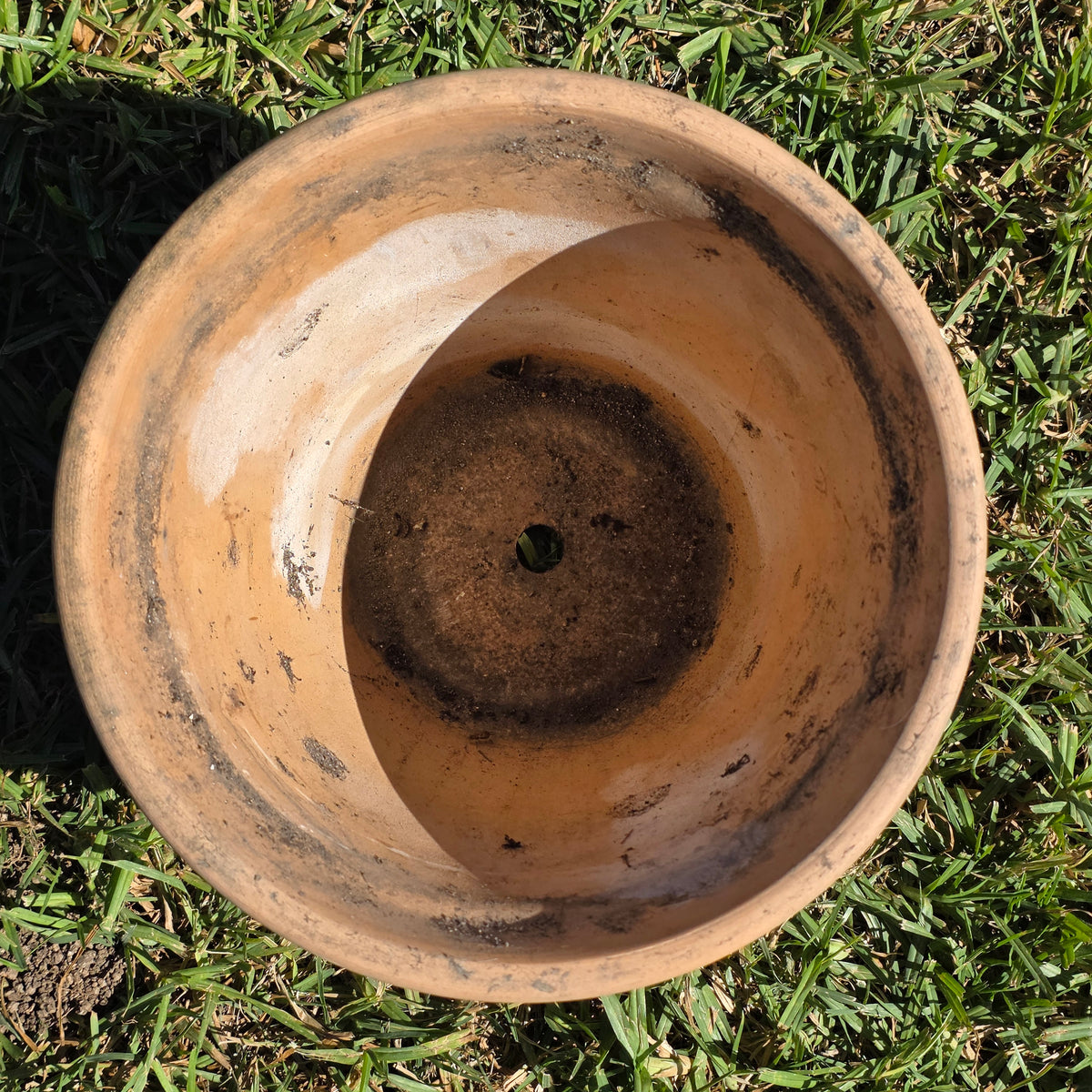 Vintage Terracotta Planter Pot Weathered Clay 10" Flower Rustic Patina Standard