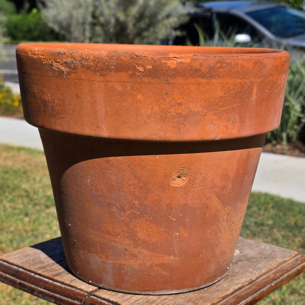 Vintage Terracotta Clay Planter Pot 11" Standard Rim Flower Garden Aged Patina