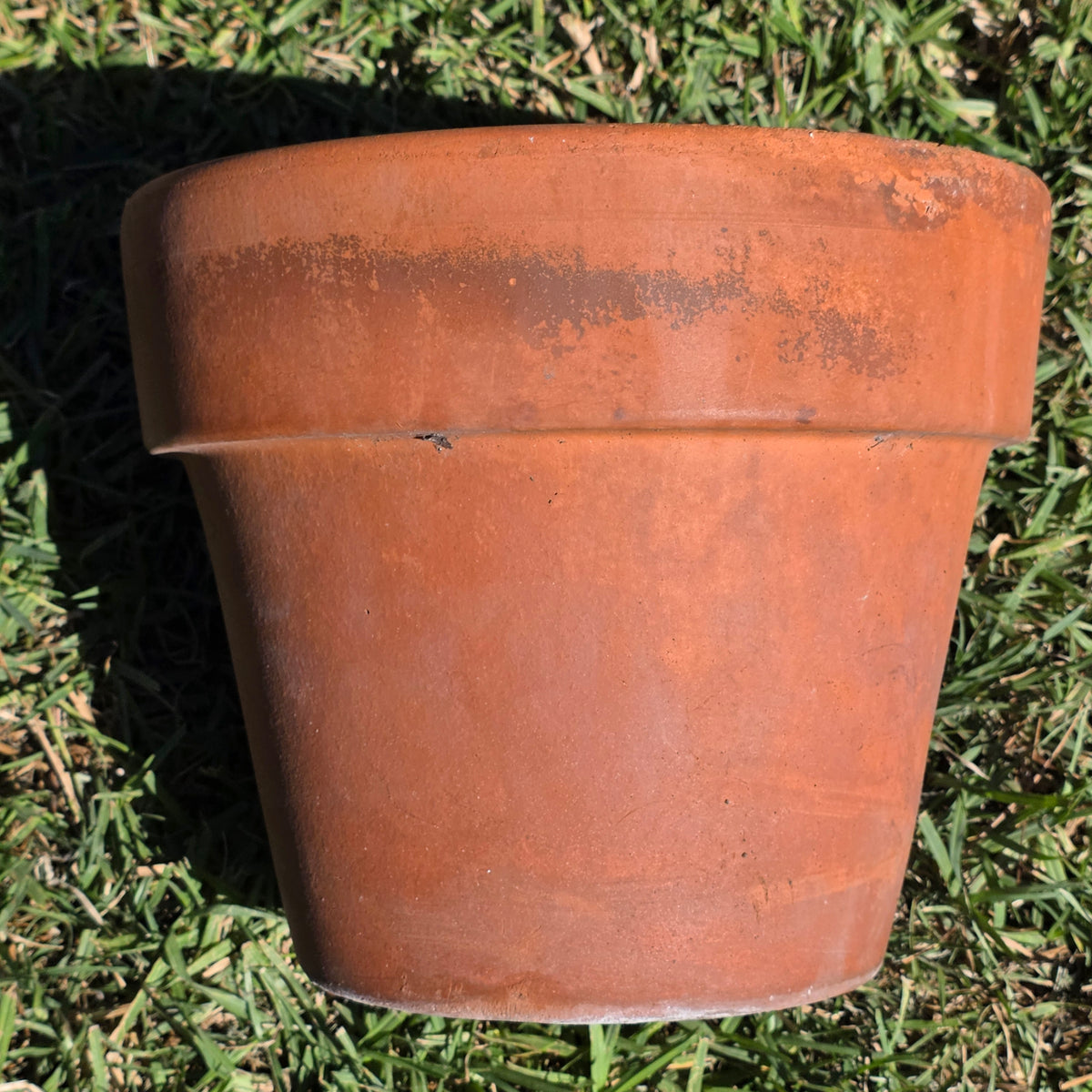 Vintage Terracotta Clay Planter Pot 11" Standard Rim Flower Garden Aged Patina