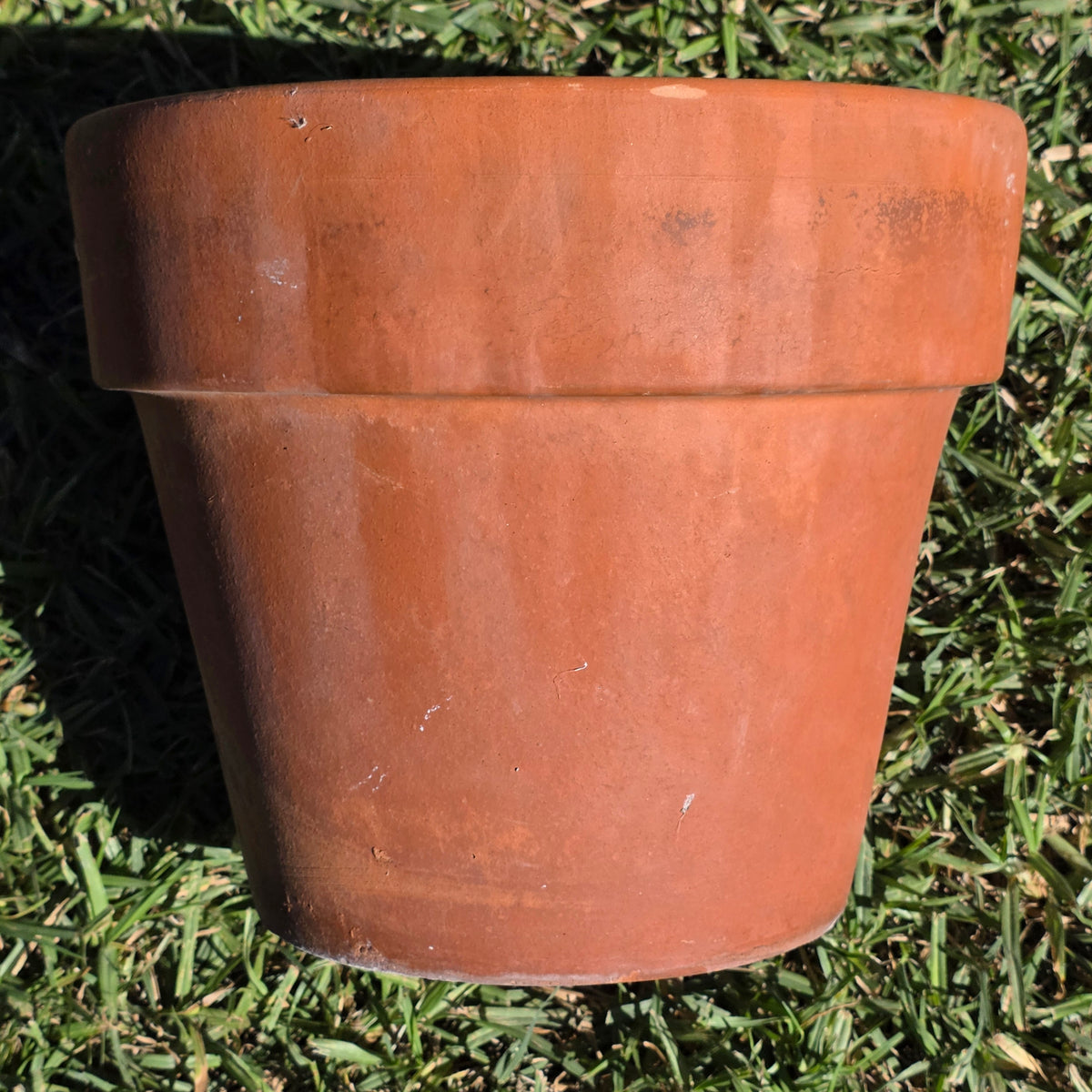 Vintage Terracotta Clay Planter Pot 11" Standard Rim Flower Garden Aged Patina