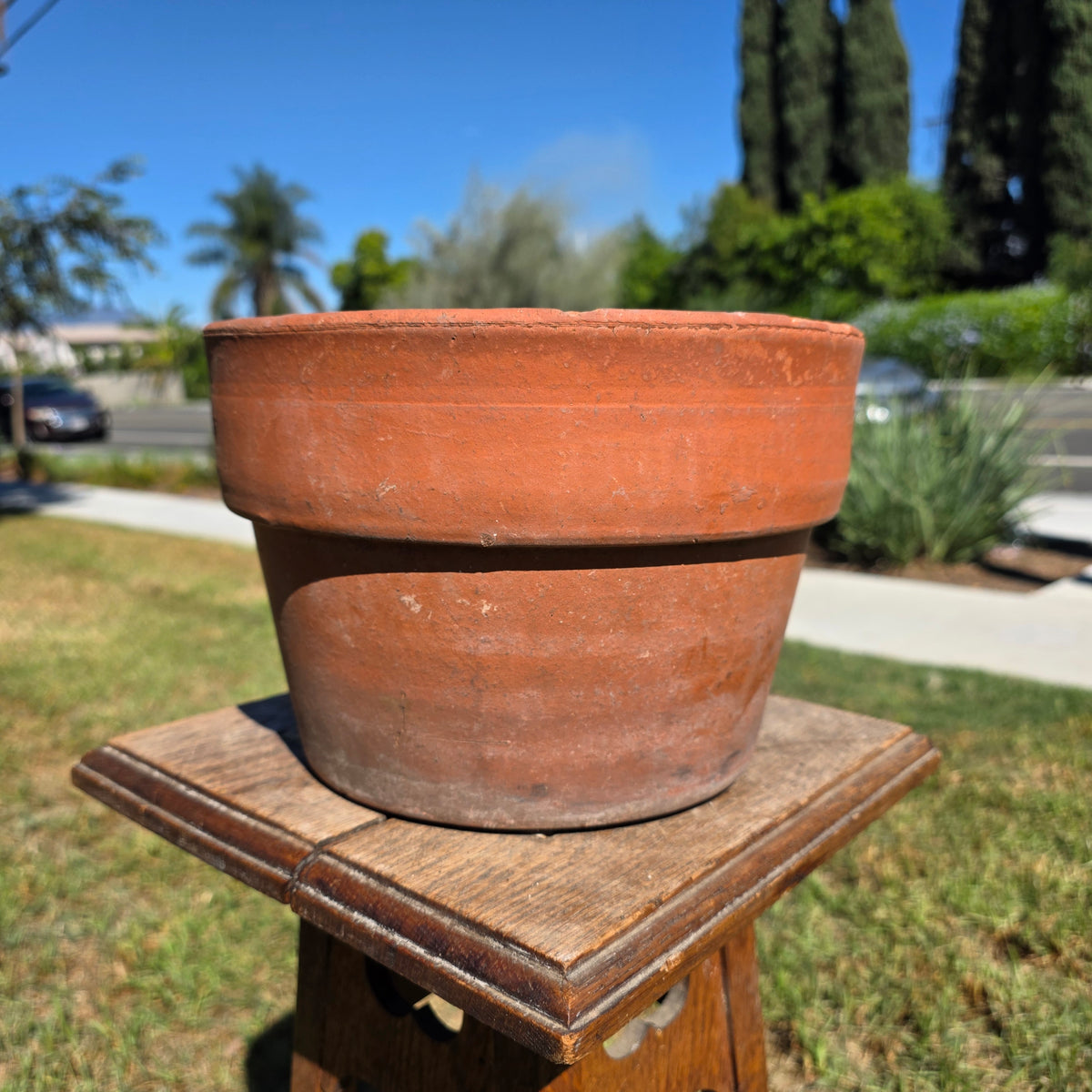 Vintage Terracotta Clay Planter Pot 10" Azalea Squat Low Profile Flower Garden