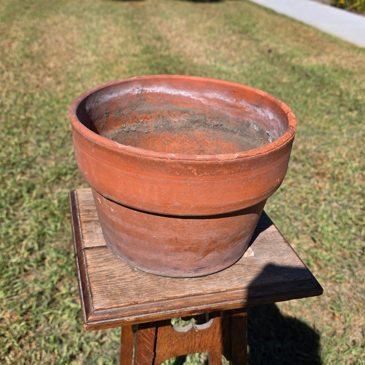 Vintage Terracotta Clay Planter Pot 10" Azalea Squat Low Profile Flower Garden