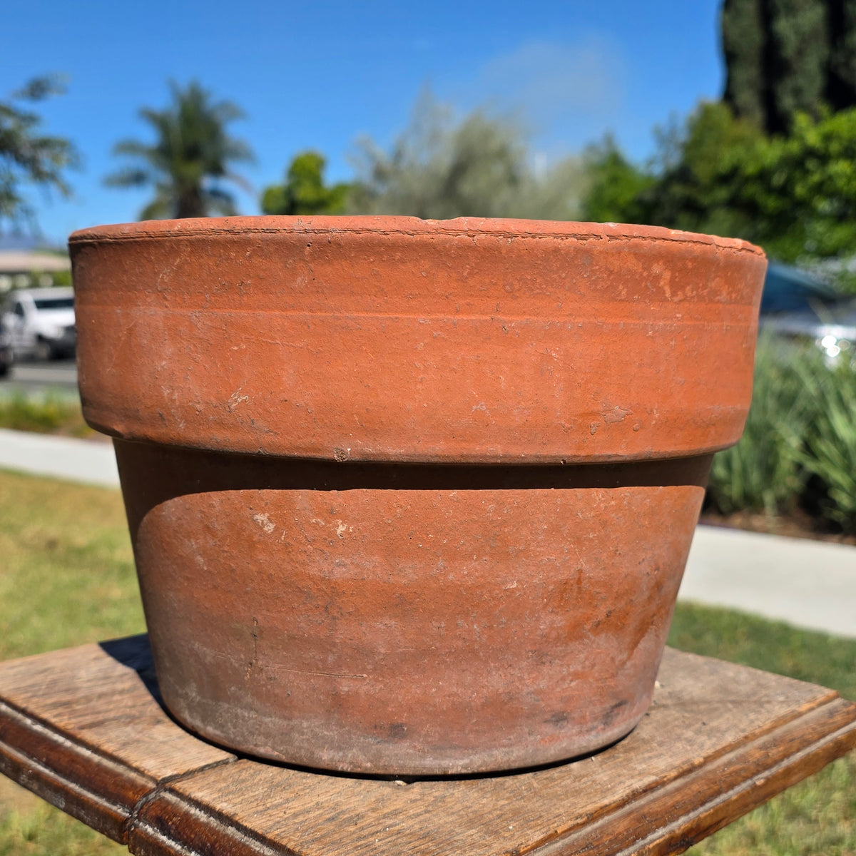 Vintage Terracotta Clay Planter Pot 10" Azalea Squat Low Profile Flower Garden