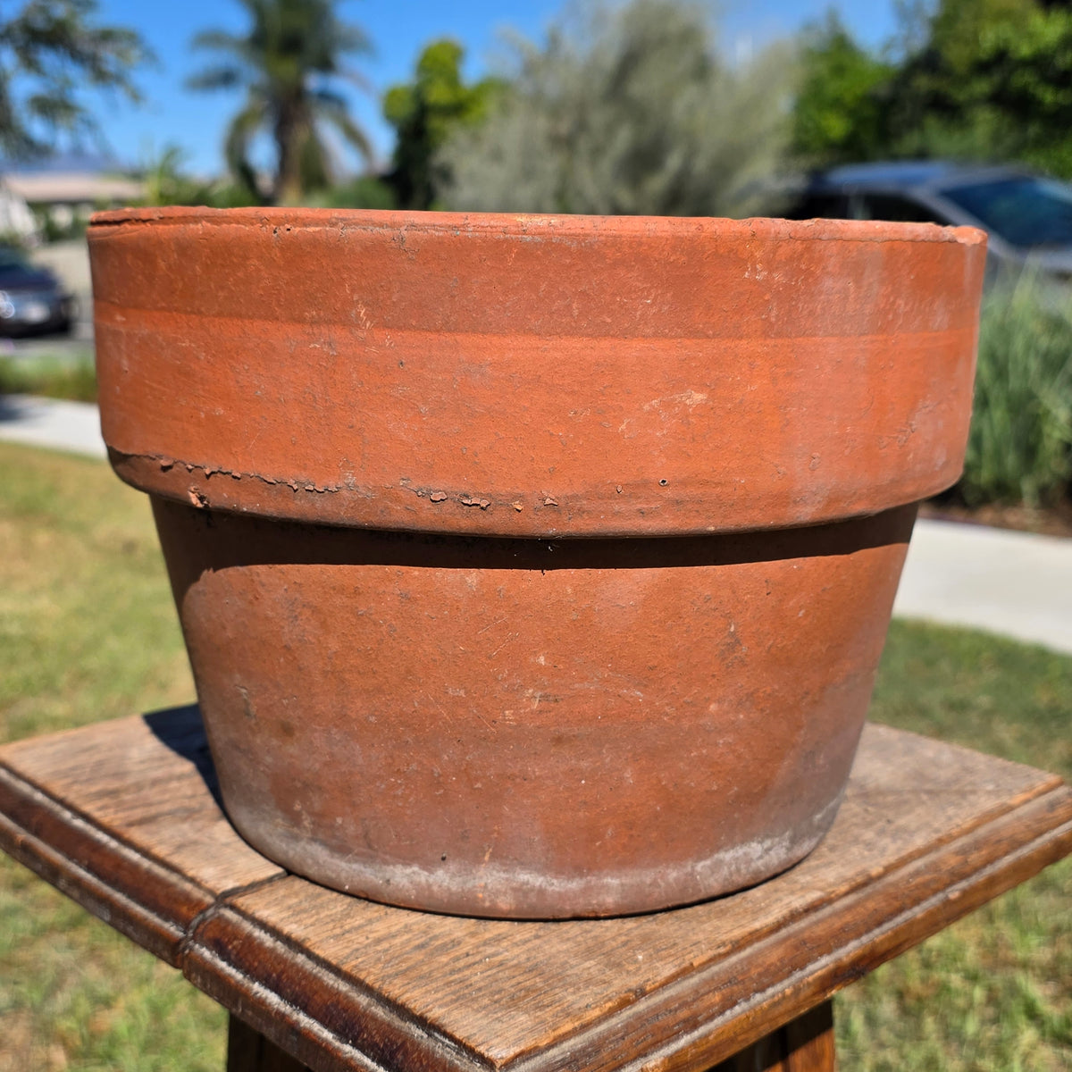 Vintage Terracotta Clay Planter Pot 10" Azalea Squat Low Profile Flower Garden