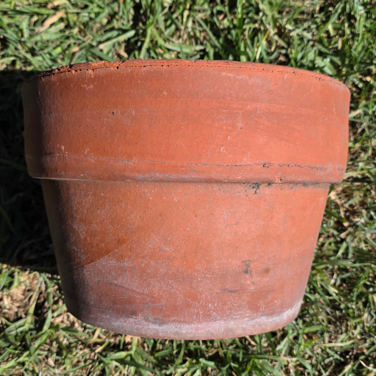 Vintage Terracotta Clay Planter Pot 10" Azalea Squat Low Profile Flower Garden