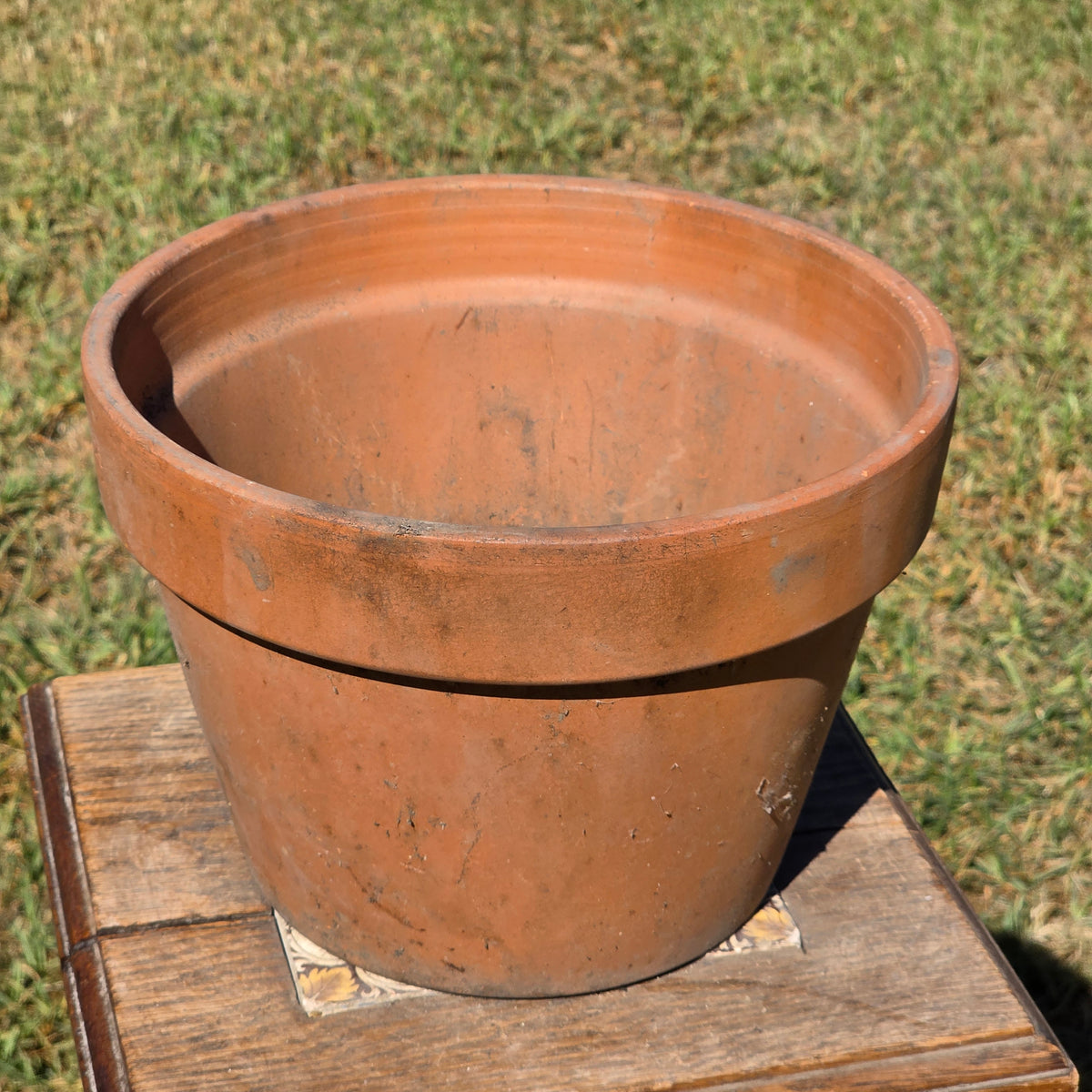 Vintage EV Euganea Vasi Terracotta Planter Pot 10" Made in Italy Clay Flower Age