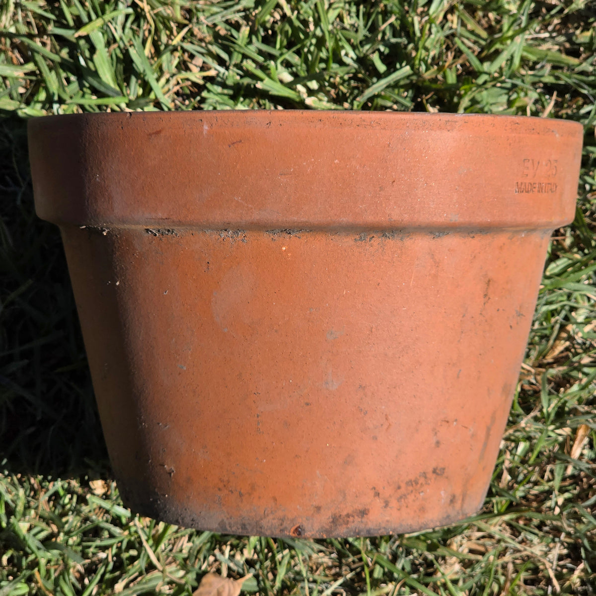 Vintage EV Euganea Vasi Terracotta Planter Pot 10" Made in Italy Clay Flower Age