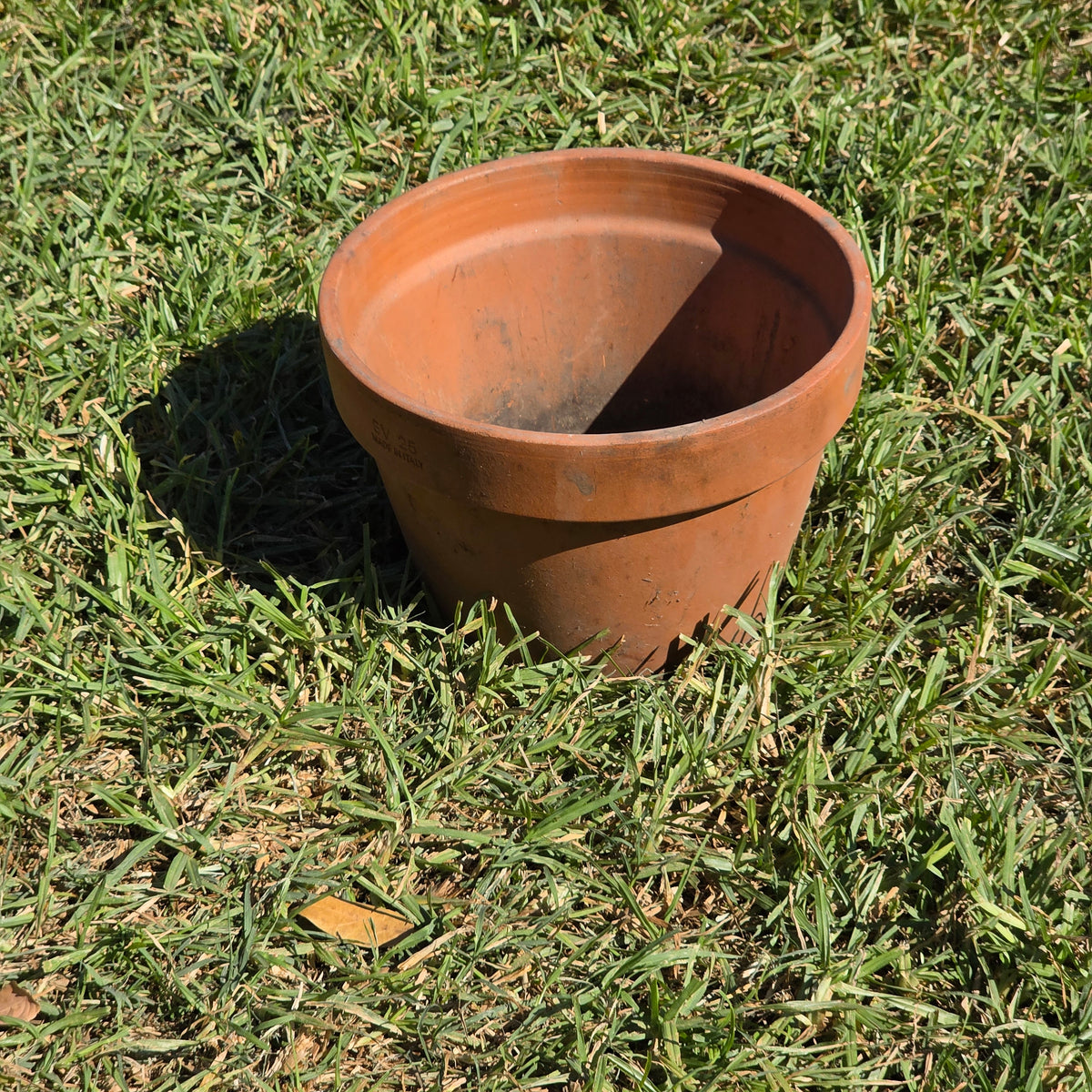 Vintage EV Euganea Vasi Terracotta Planter Pot 10" Made in Italy Clay Flower Age