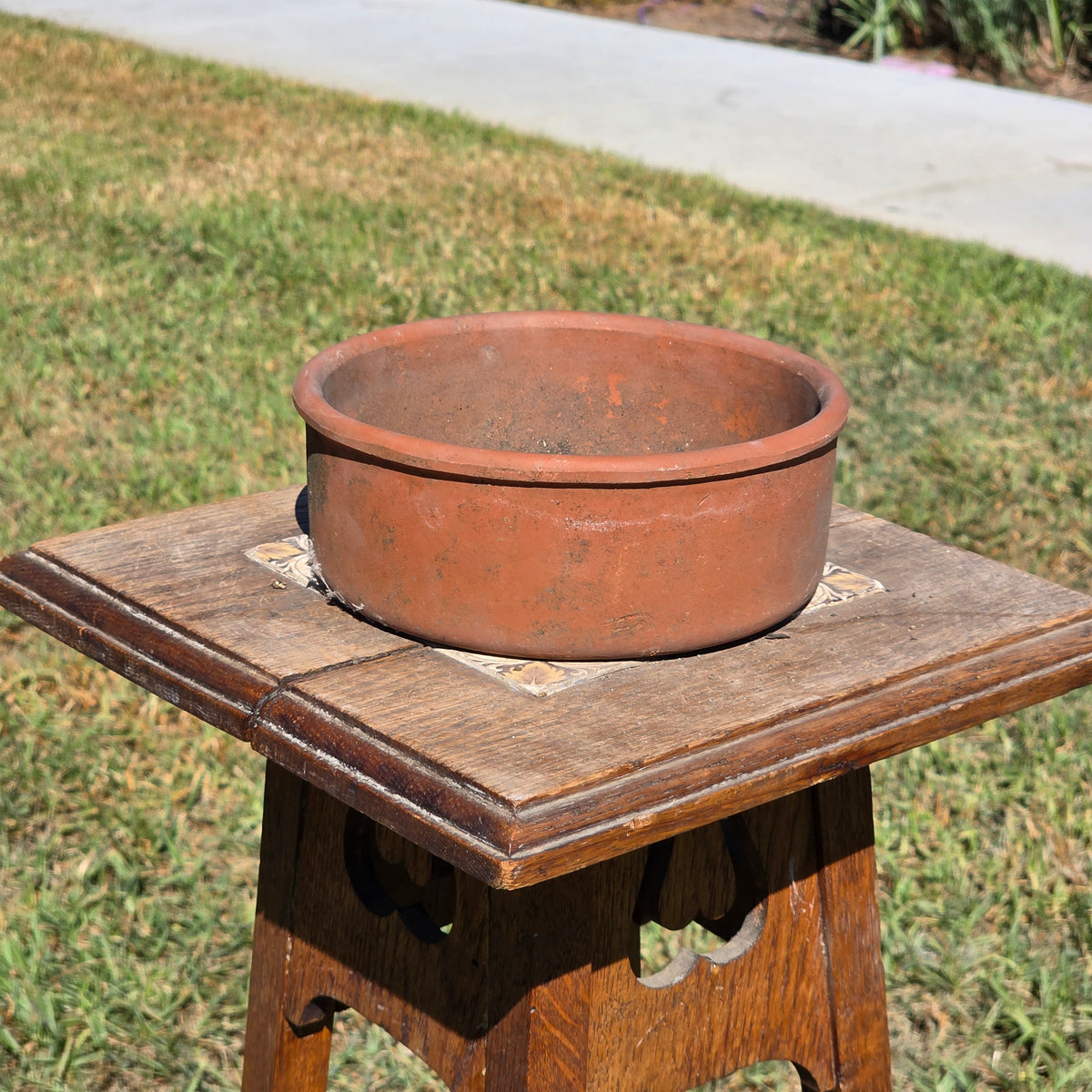 Vintage Terracotta Seed Pan Planter Bowl 7" Clay Bulb Succulent Bonsai Pot