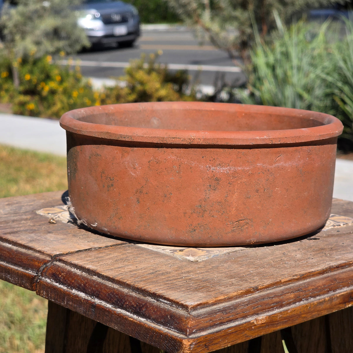 Vintage Terracotta Seed Pan Planter Bowl 7" Clay Bulb Succulent Bonsai Pot
