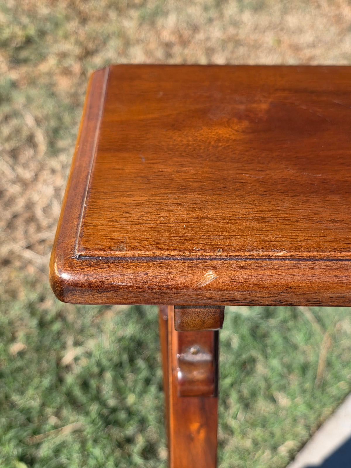Vintage Mahogany Library Steps 3 Tier Bed Bedside Step Stool Saber Outswept Leg