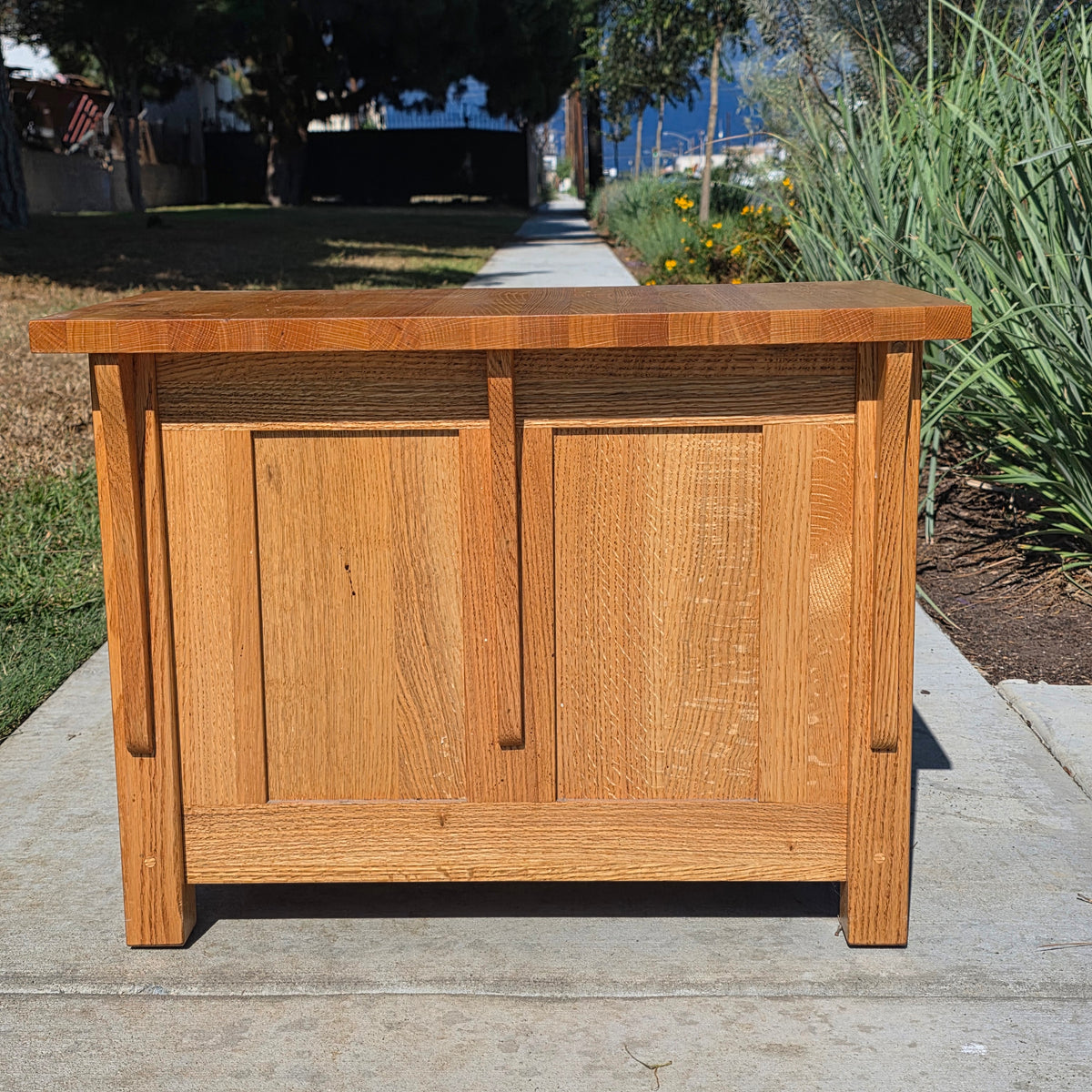 Vtg Trend Manor Mission Oak End Table Arts Crafts Nightstand Cabinet Side 28"