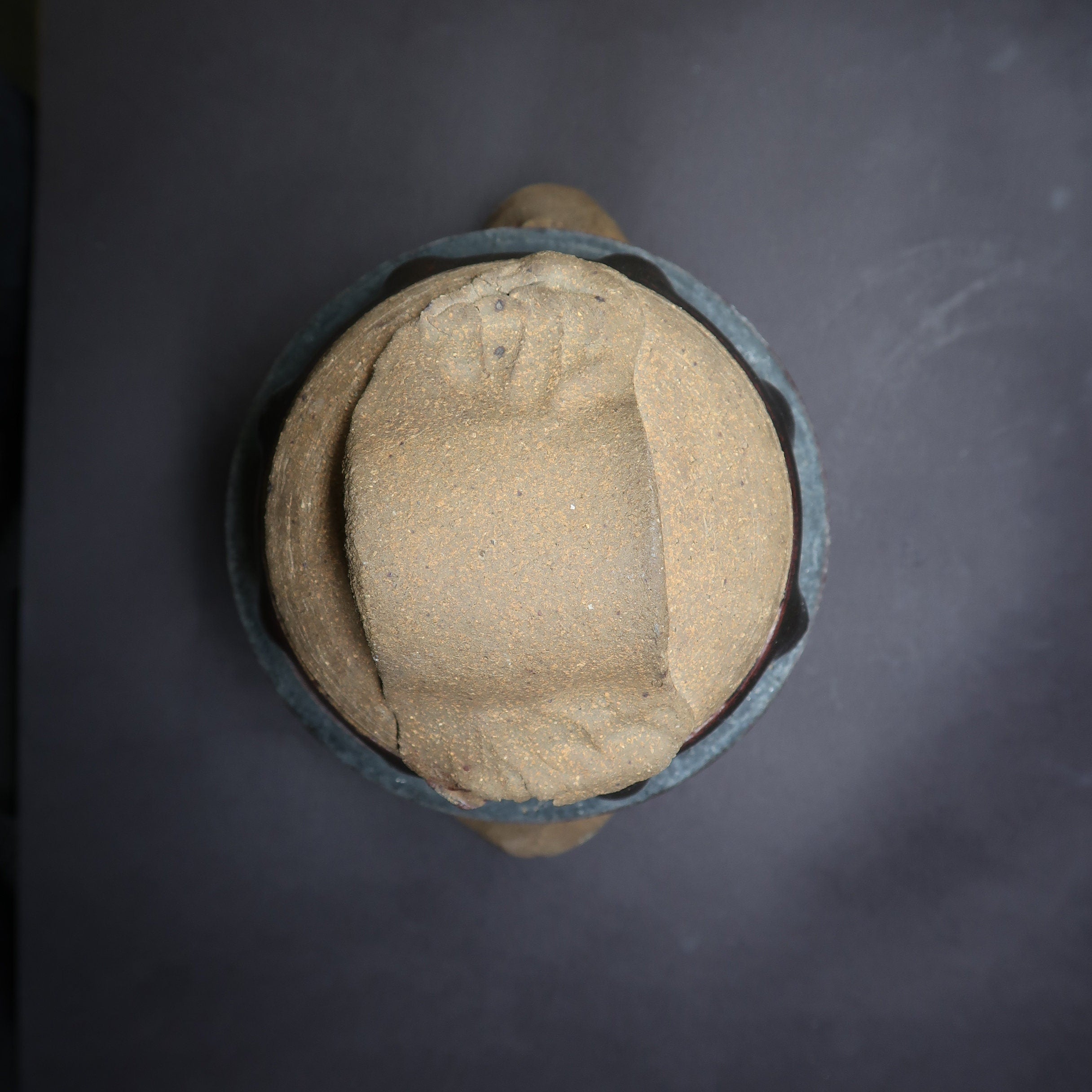 Handcrafted Black Clay Pot Signed By Artist