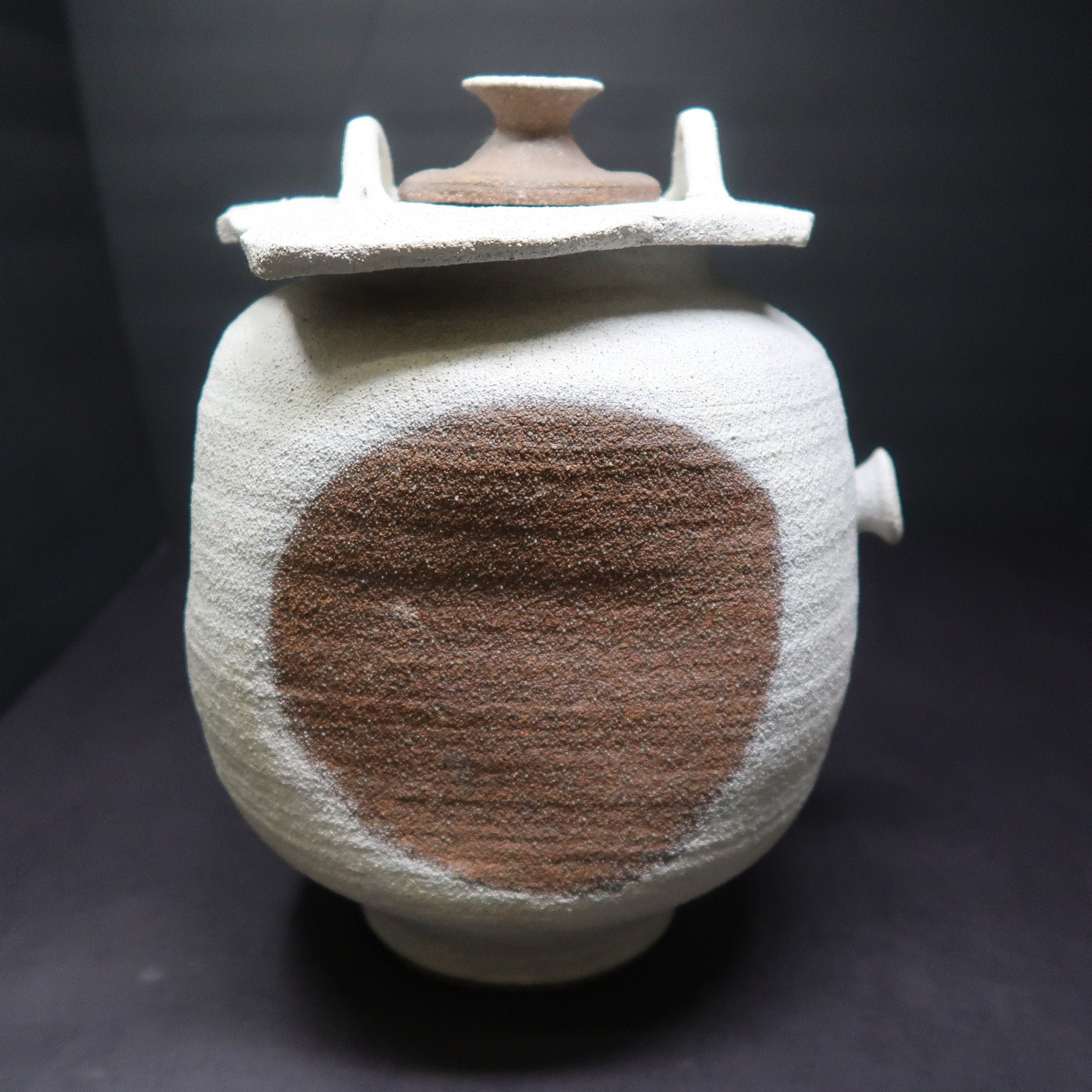 Stoneware Wine Sake Tea Pot Cup Set Handcrated Pottery Signed by Artist