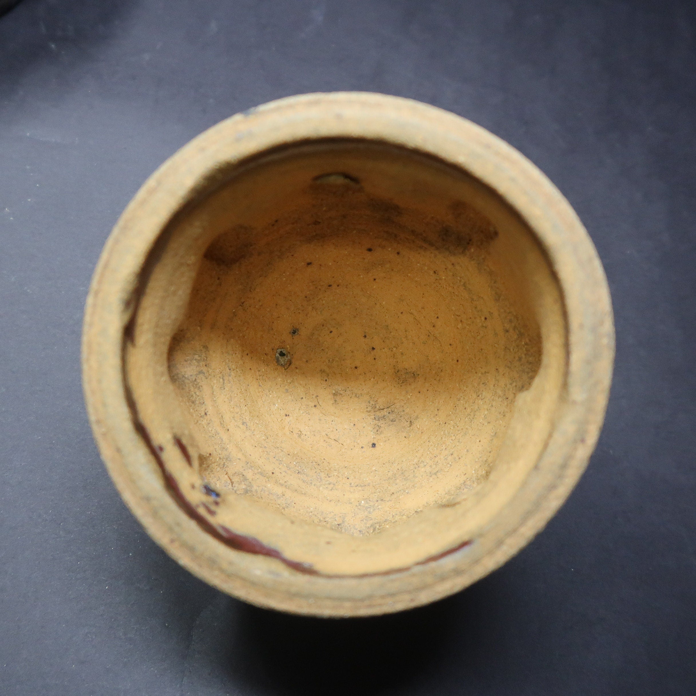 Handcrafted Black Clay Pot Signed By Artist