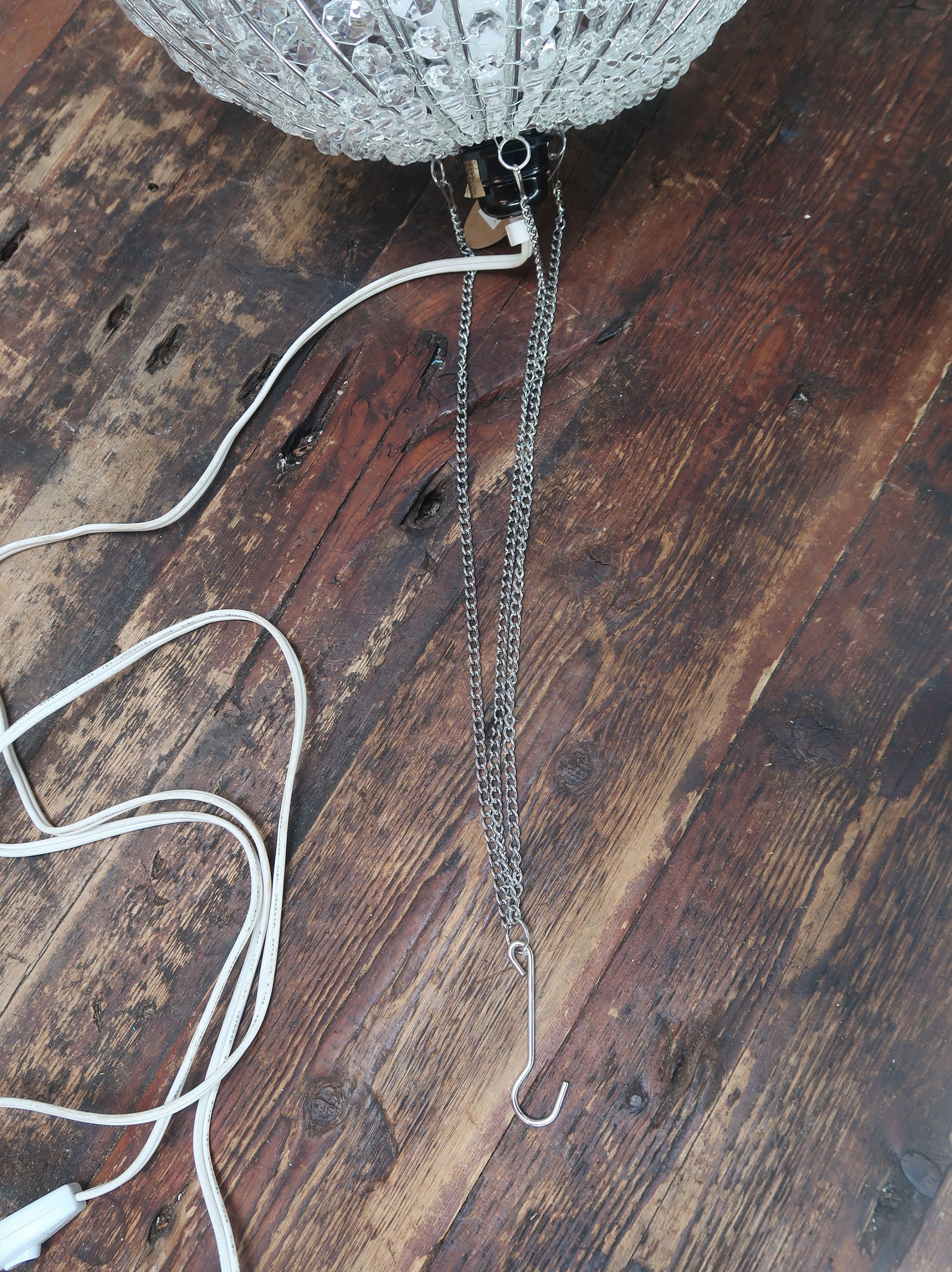 Faceted Beads Globe Pendant Light Dia 14" x 14"