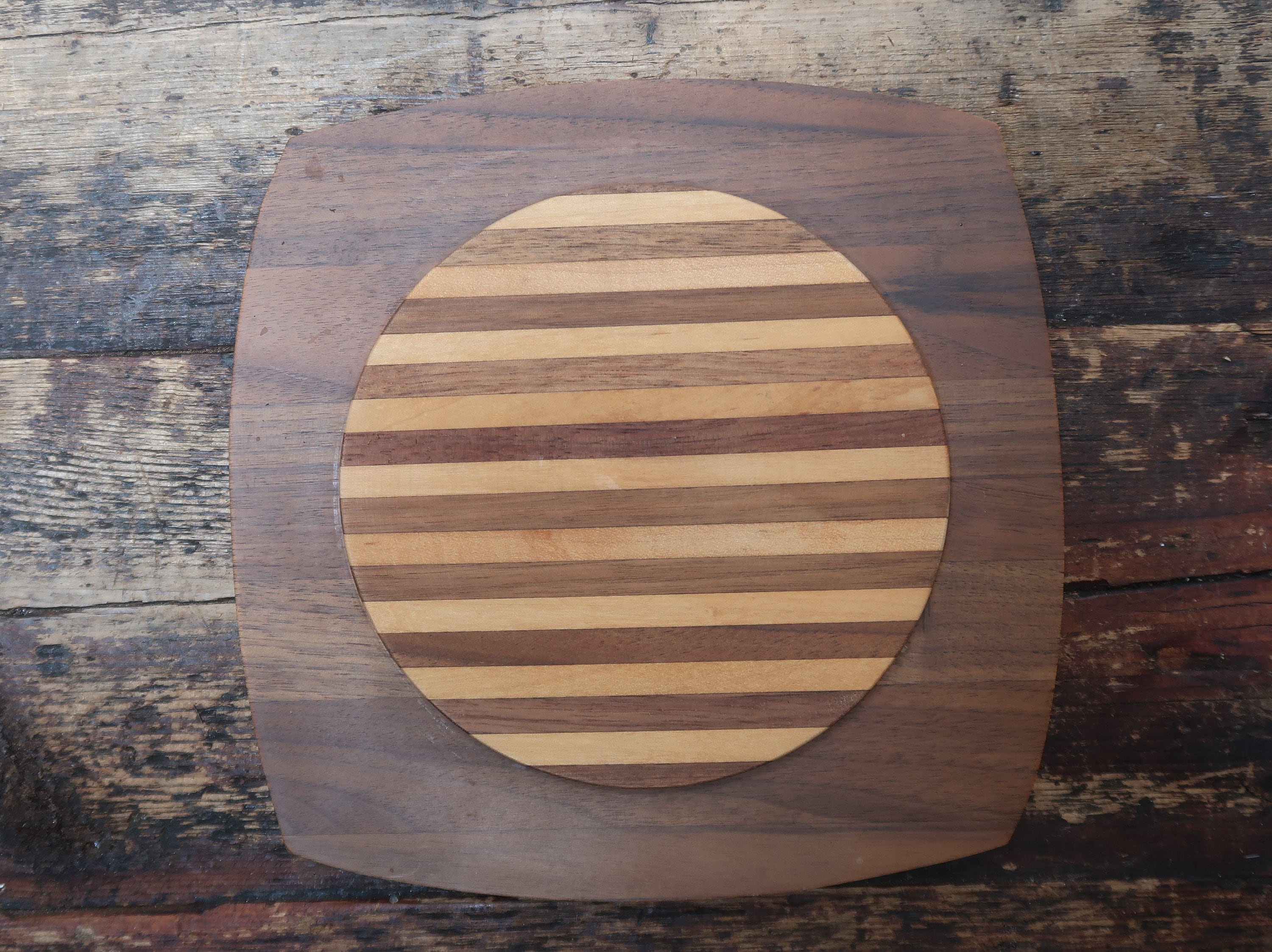 Kustom Kraft Cheese Board Tray With Glass Dome Solid Black Walnut Made In USA