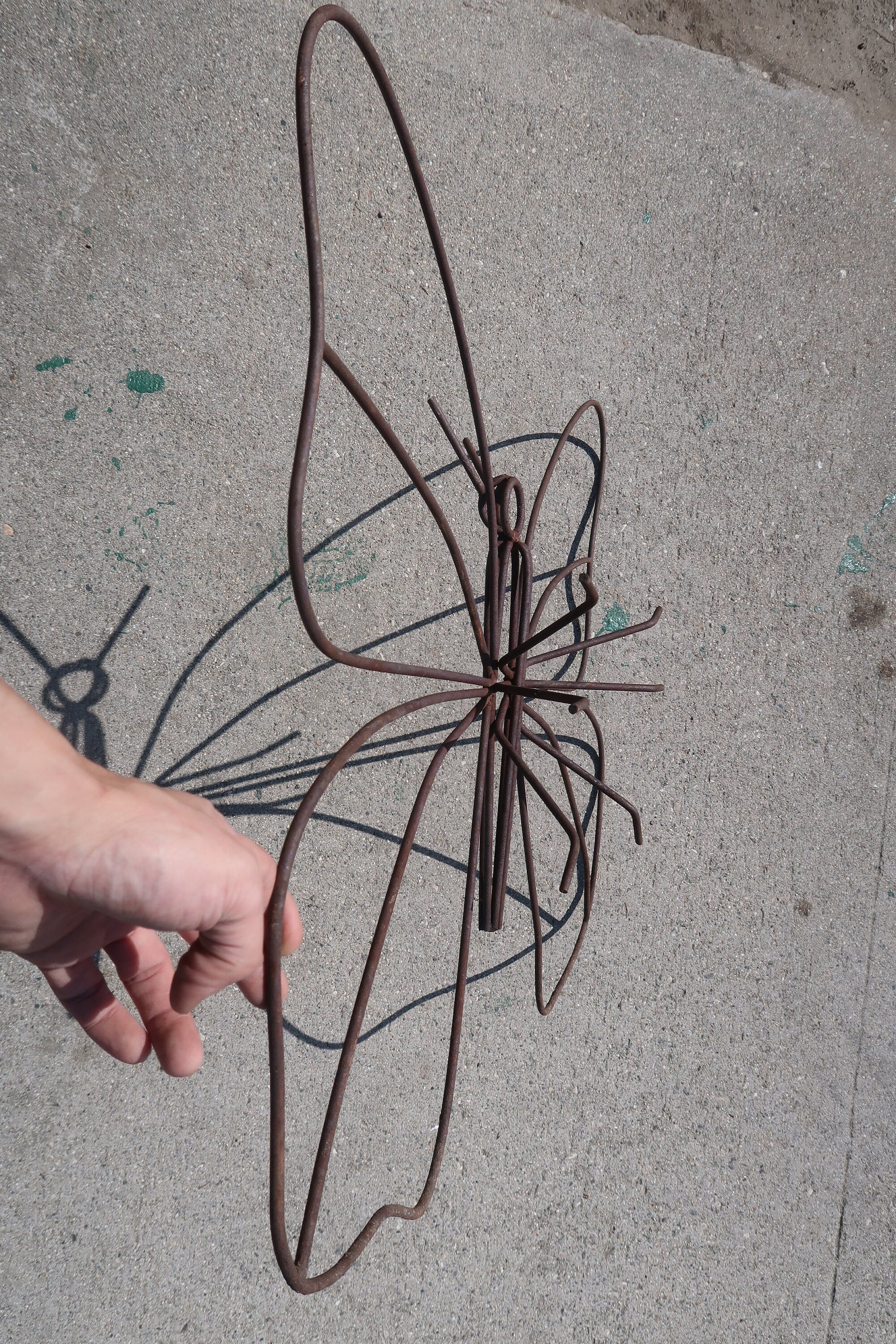 On Hold / Large Wire Metal Butterfly Yard Garden Decor Outdoor Lawn Wall Art W 34" x H 26"