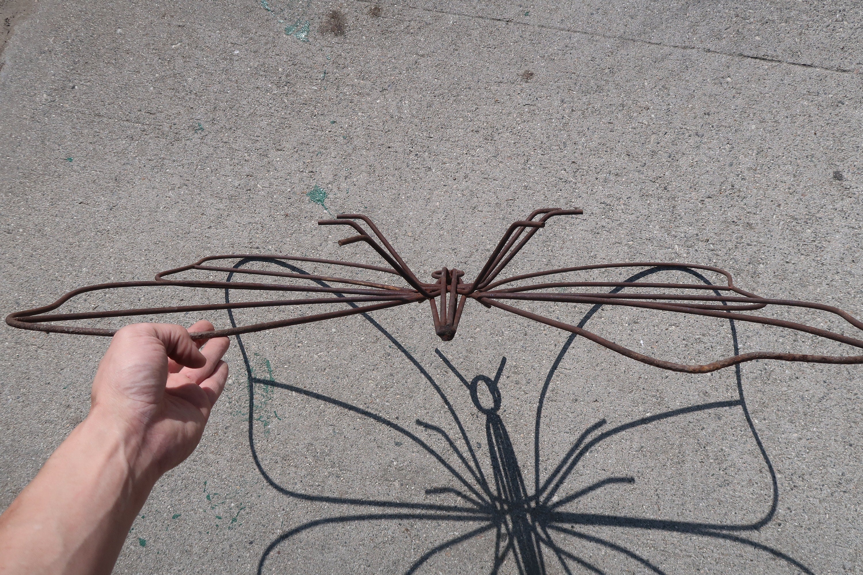 On Hold / Large Wire Metal Butterfly Yard Garden Decor Outdoor Lawn Wall Art W 34" x H 26"