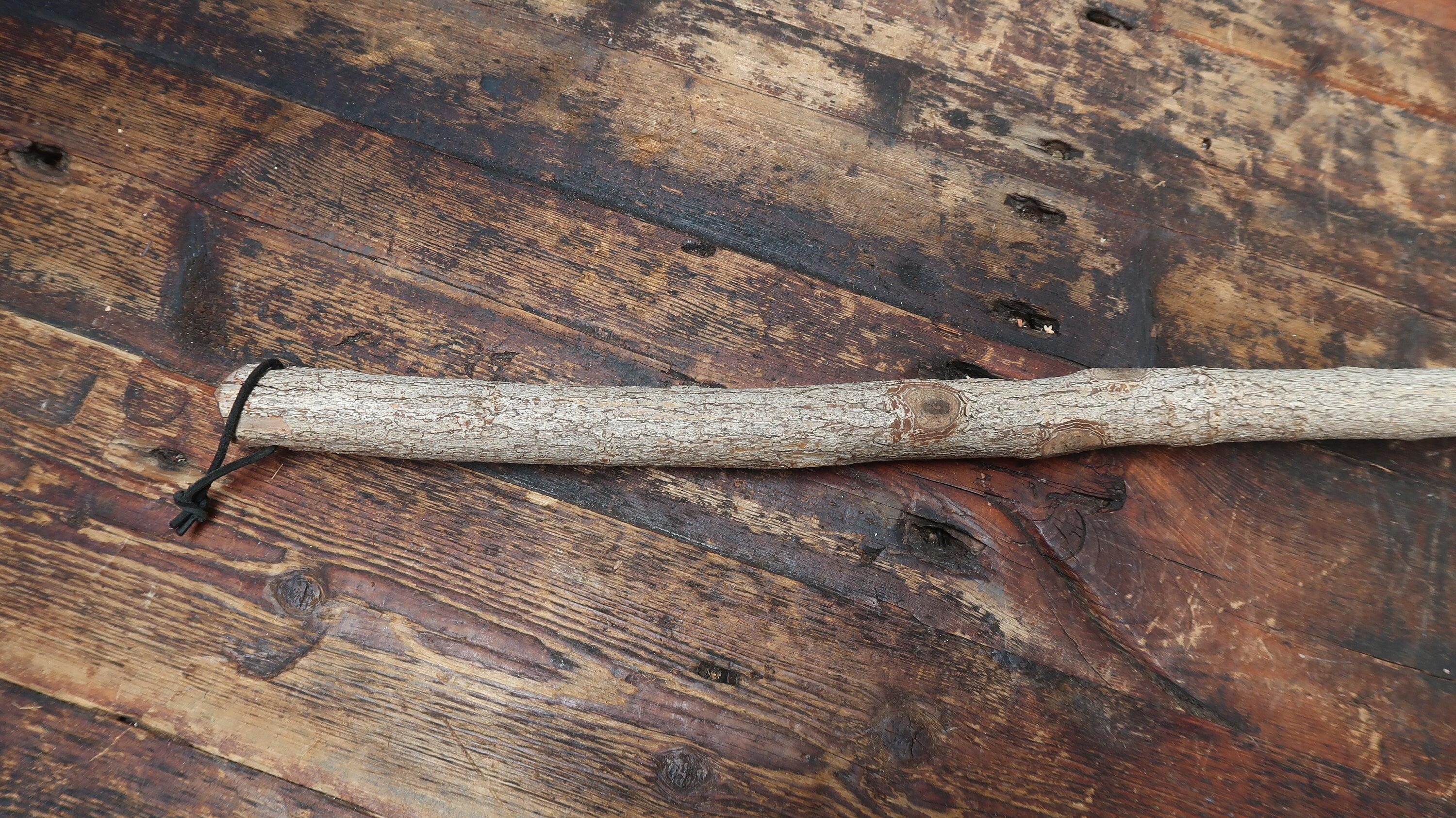 Set of 2 Besom Broom & Four Prong Pitchfork Vintage Gardening Tools