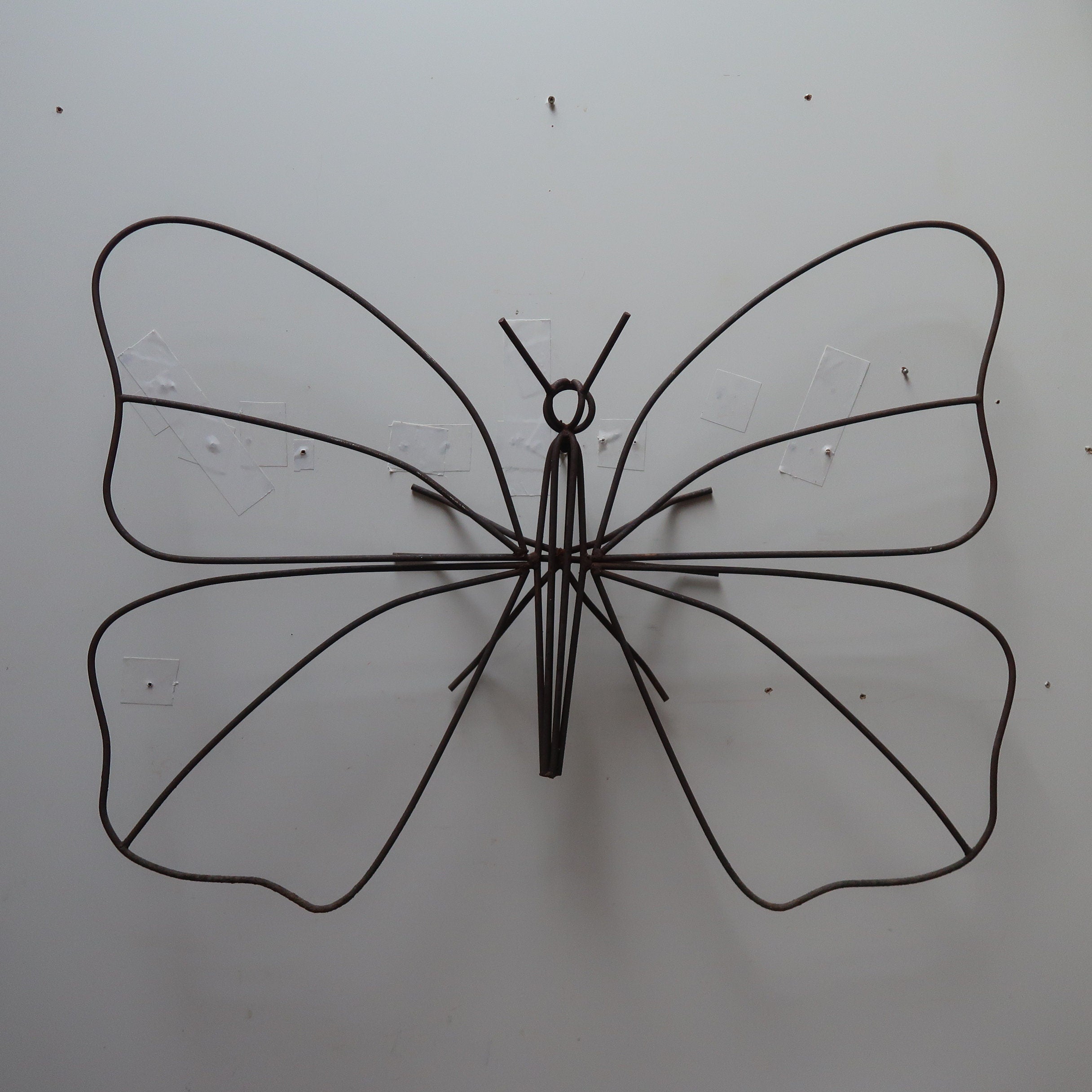 On Hold / Large Wire Metal Butterfly Yard Garden Decor Outdoor Lawn Wall Art W 34" x H 26"