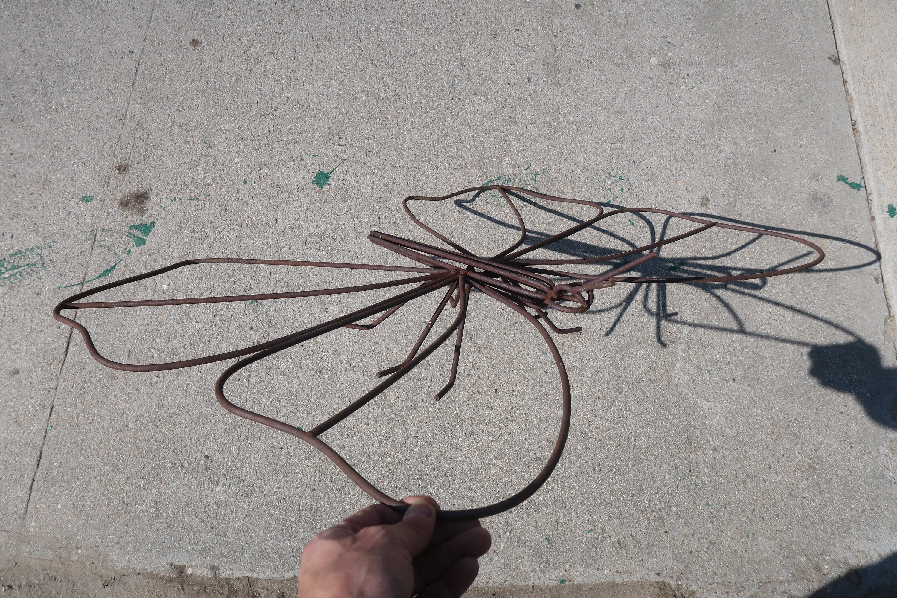 On Hold / Large Wire Metal Butterfly Yard Garden Decor Outdoor Lawn Wall Art W 34" x H 26"