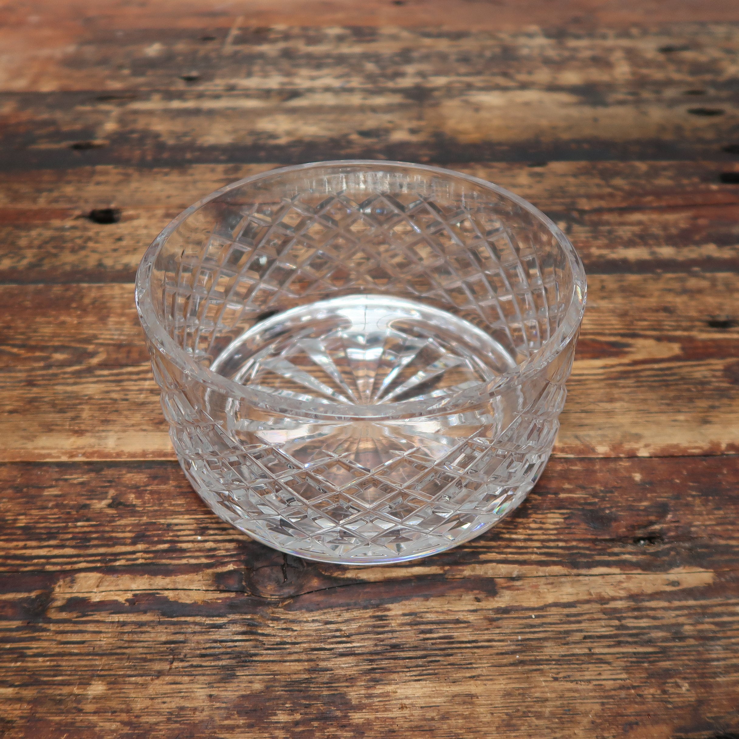 Waterford Ireland Cut Crystal Glass Bowl 7" x 7" x H 3.75"