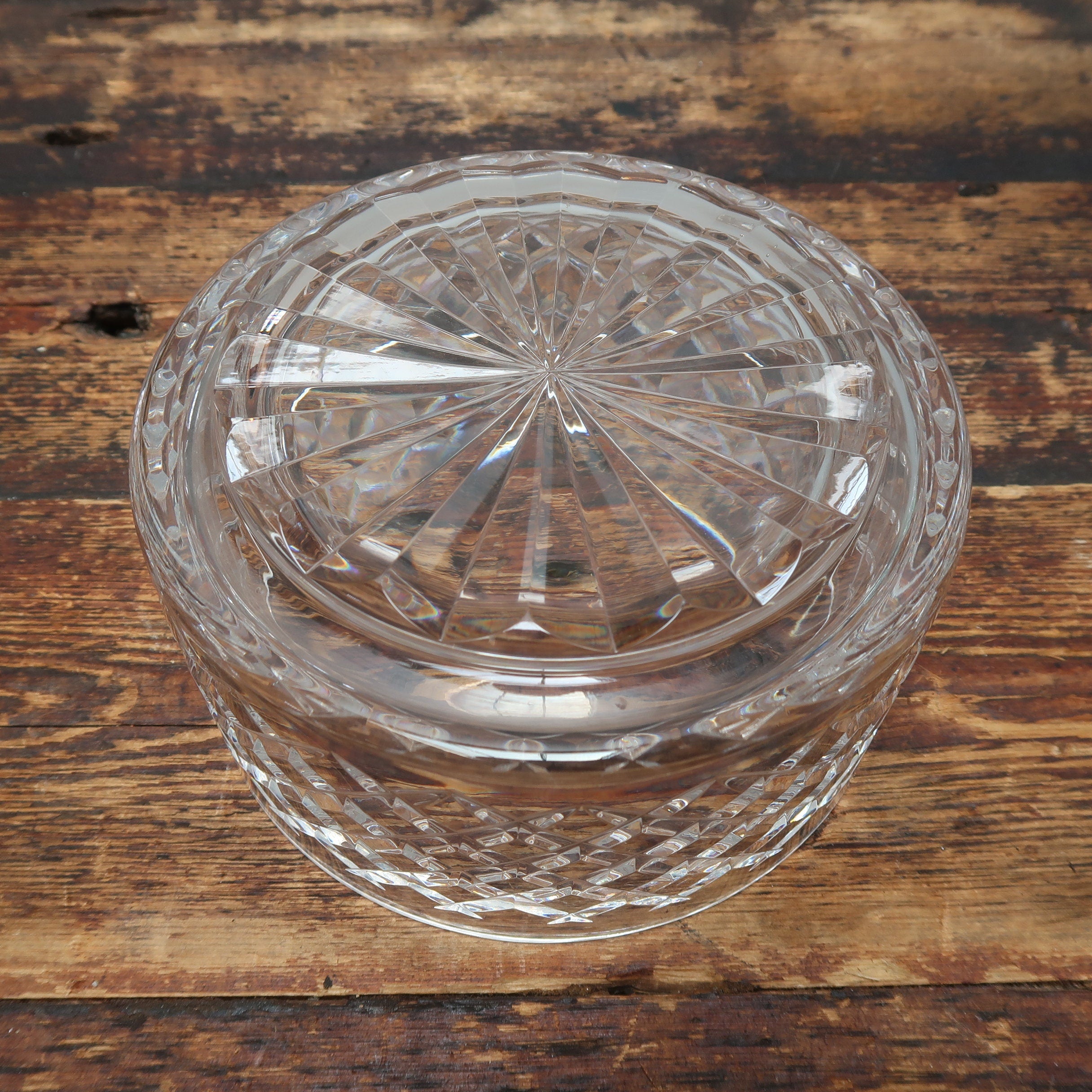 Waterford Ireland Cut Crystal Glass Bowl 7" x 7" x H 3.75"