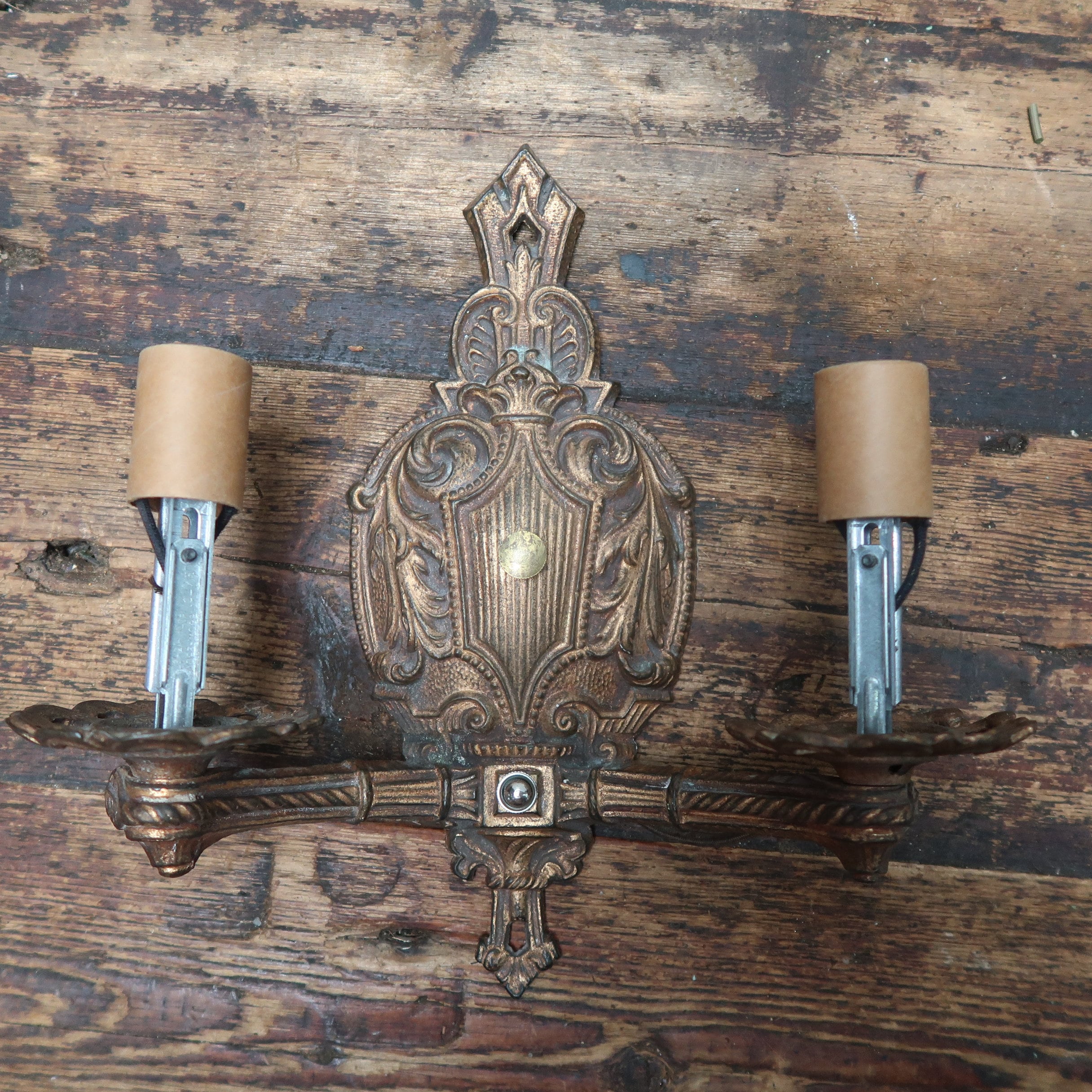 Brass Italian Style Candelabra Wall Sconce Light Fixture (U.S. Free Shipping)