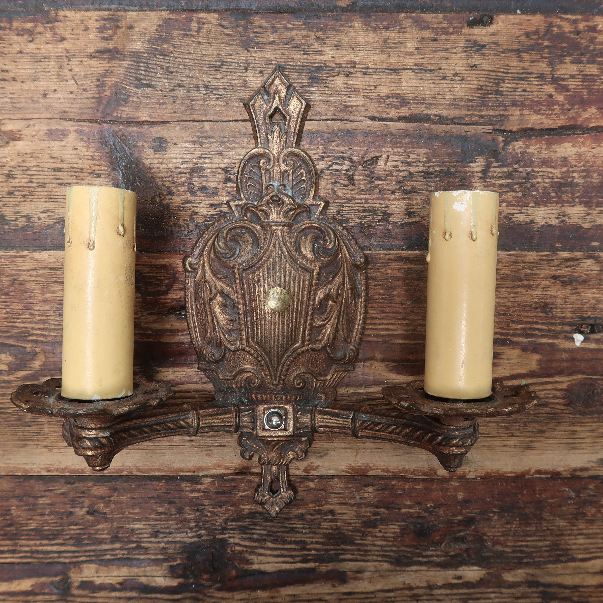 Brass Italian Style Candelabra Wall Sconce Light Fixture (U.S. Free Shipping)