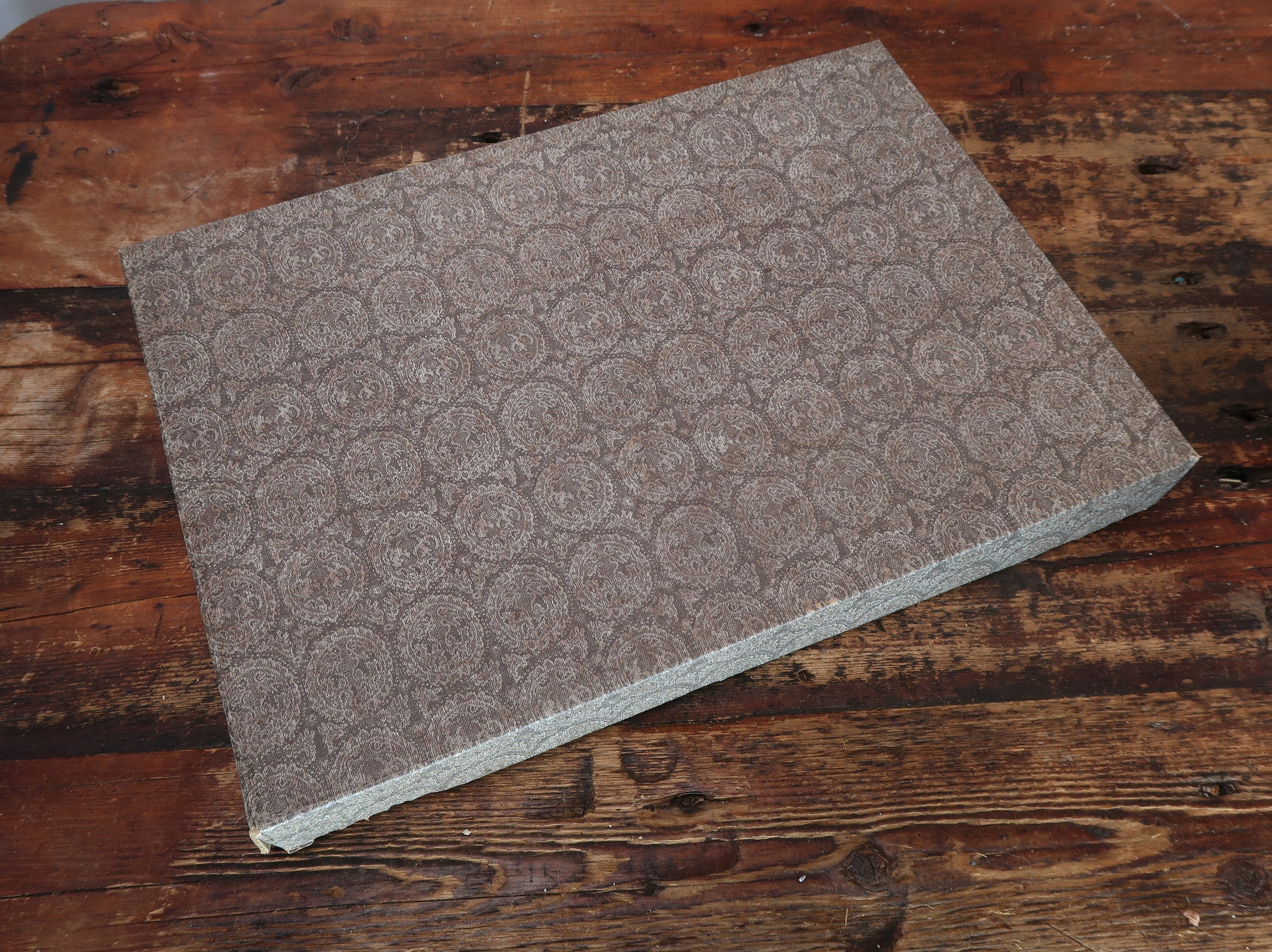 Vintage Japanese Fake Wood Serving Tray Obon Brown MARUSEI 18" x 12" x 1.25"