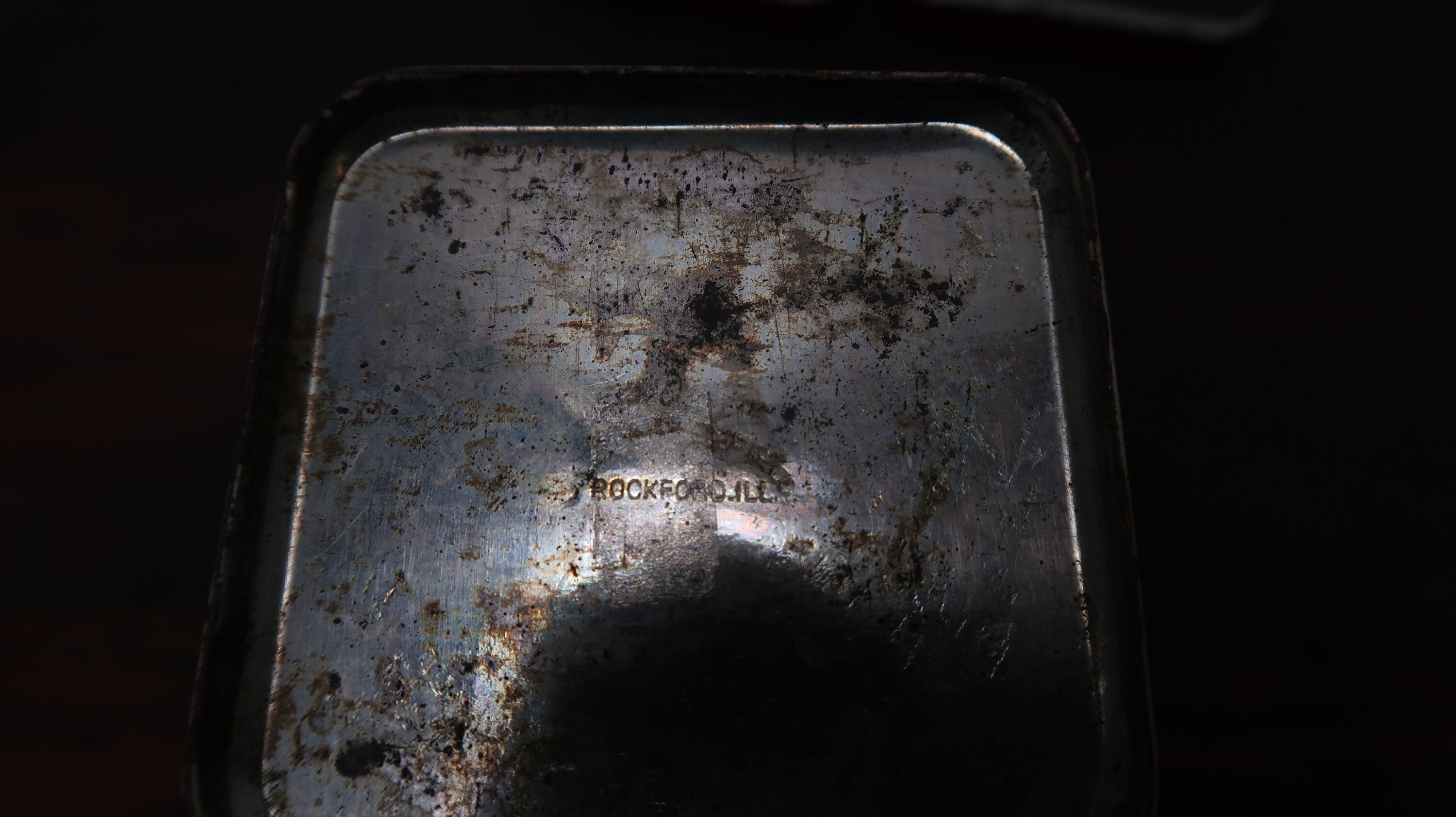 Set of 4 Vintage Hand-Painted Metal Spice Canisters 2.5" x 2.5" x 3.25" H