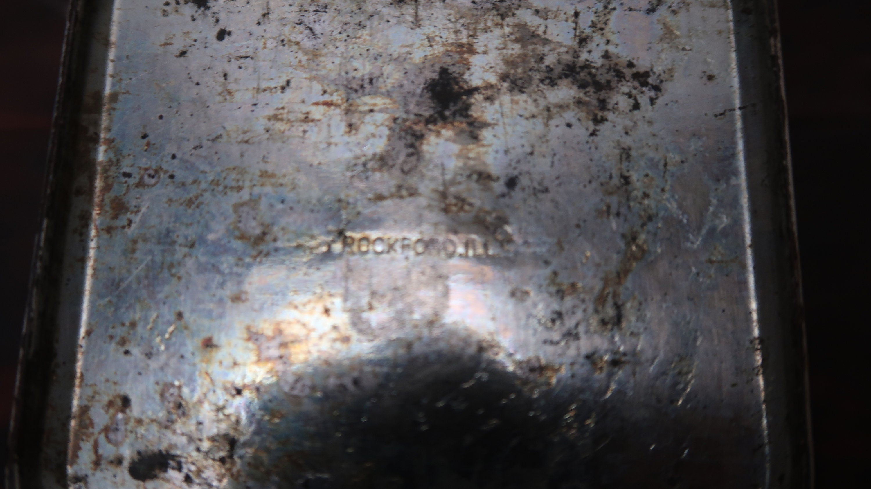 Set of 4 Vintage Hand-Painted Metal Spice Canisters 2.5" x 2.5" x 3.25" H