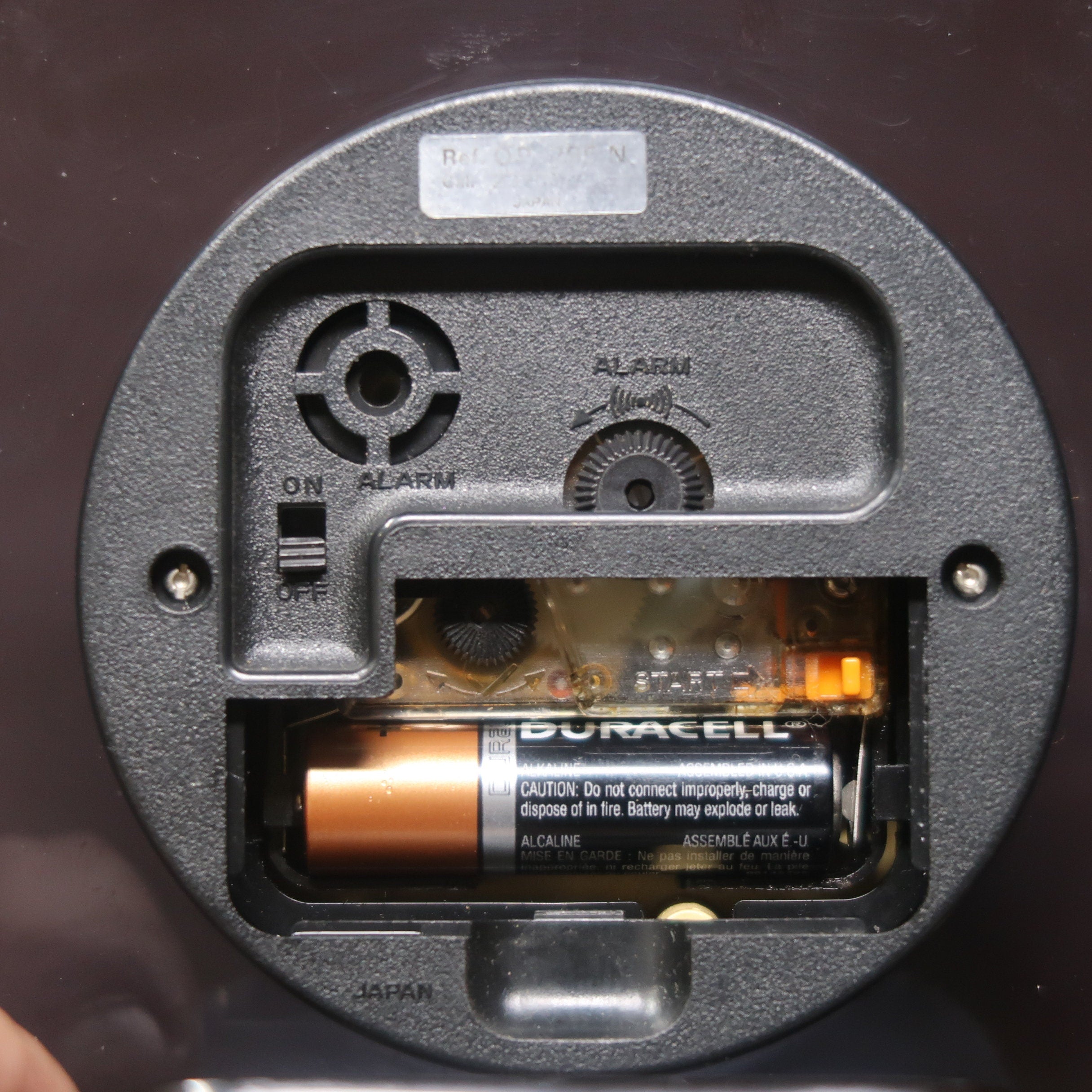 Vintage Seiko Smoked Lucite & Brass Desk Clock 1980s Works