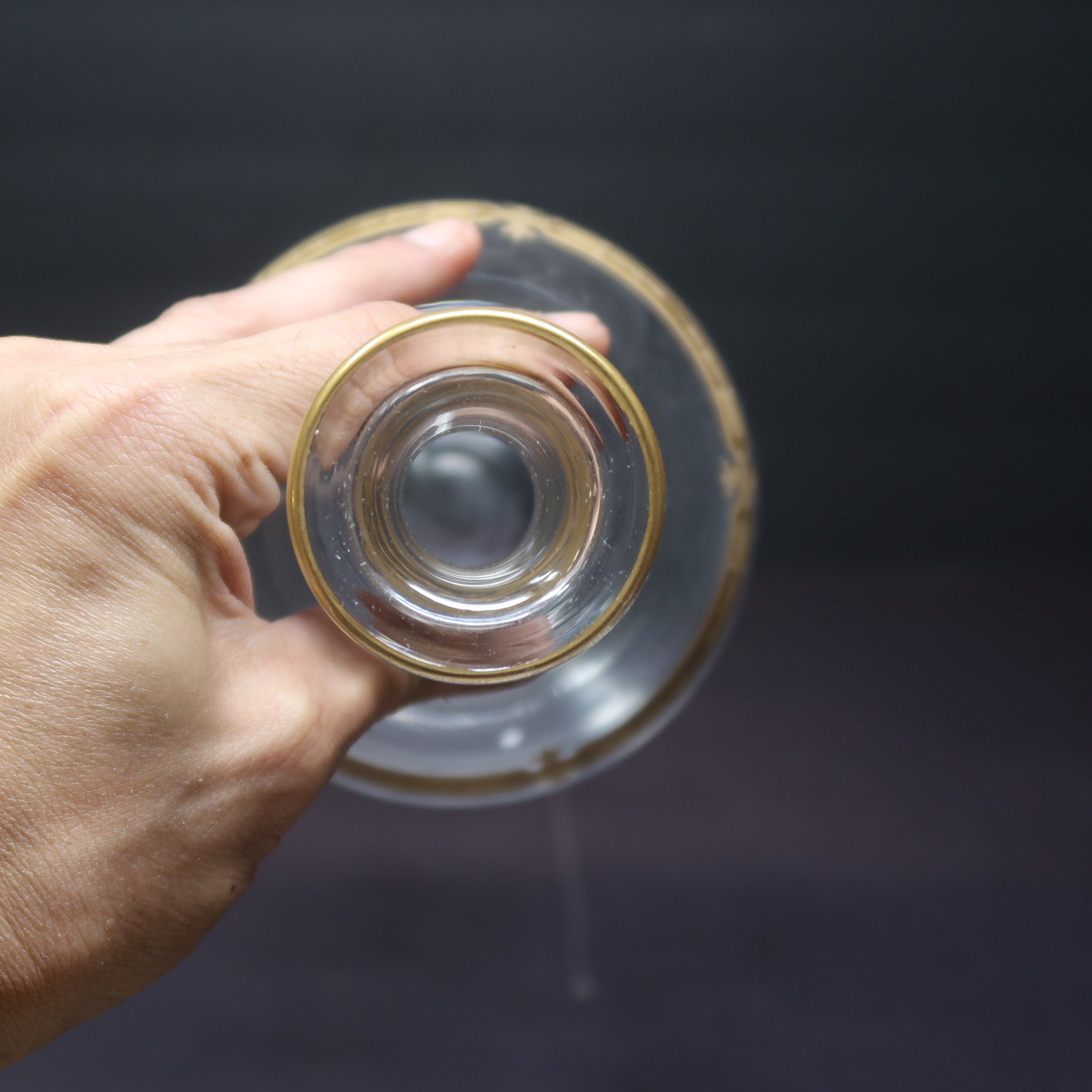 Antique Crystal Wine Decanter Marked 328 (No Stopper ) 10" H