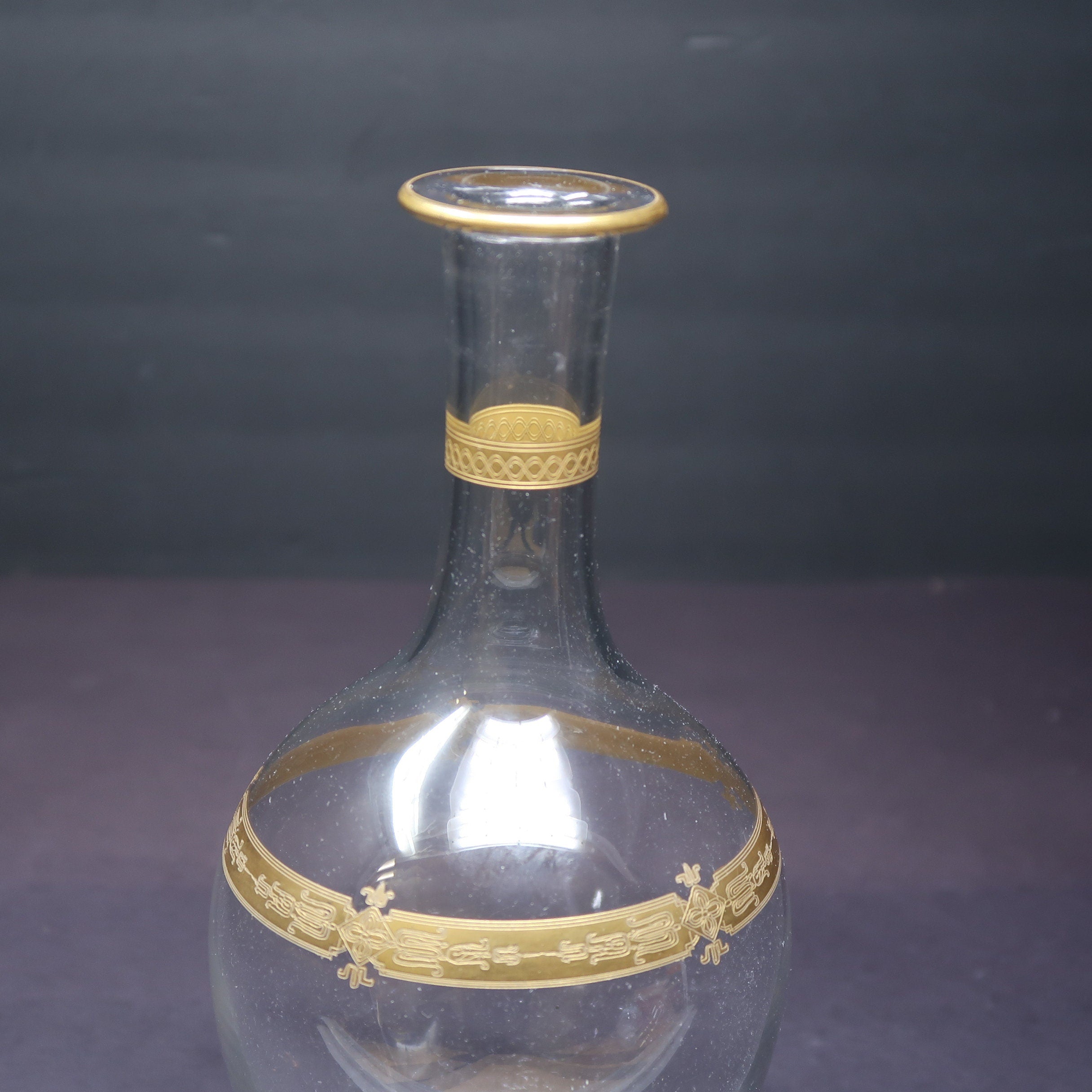 Antique Crystal Wine Decanter Marked 328 (No Stopper ) 10" H