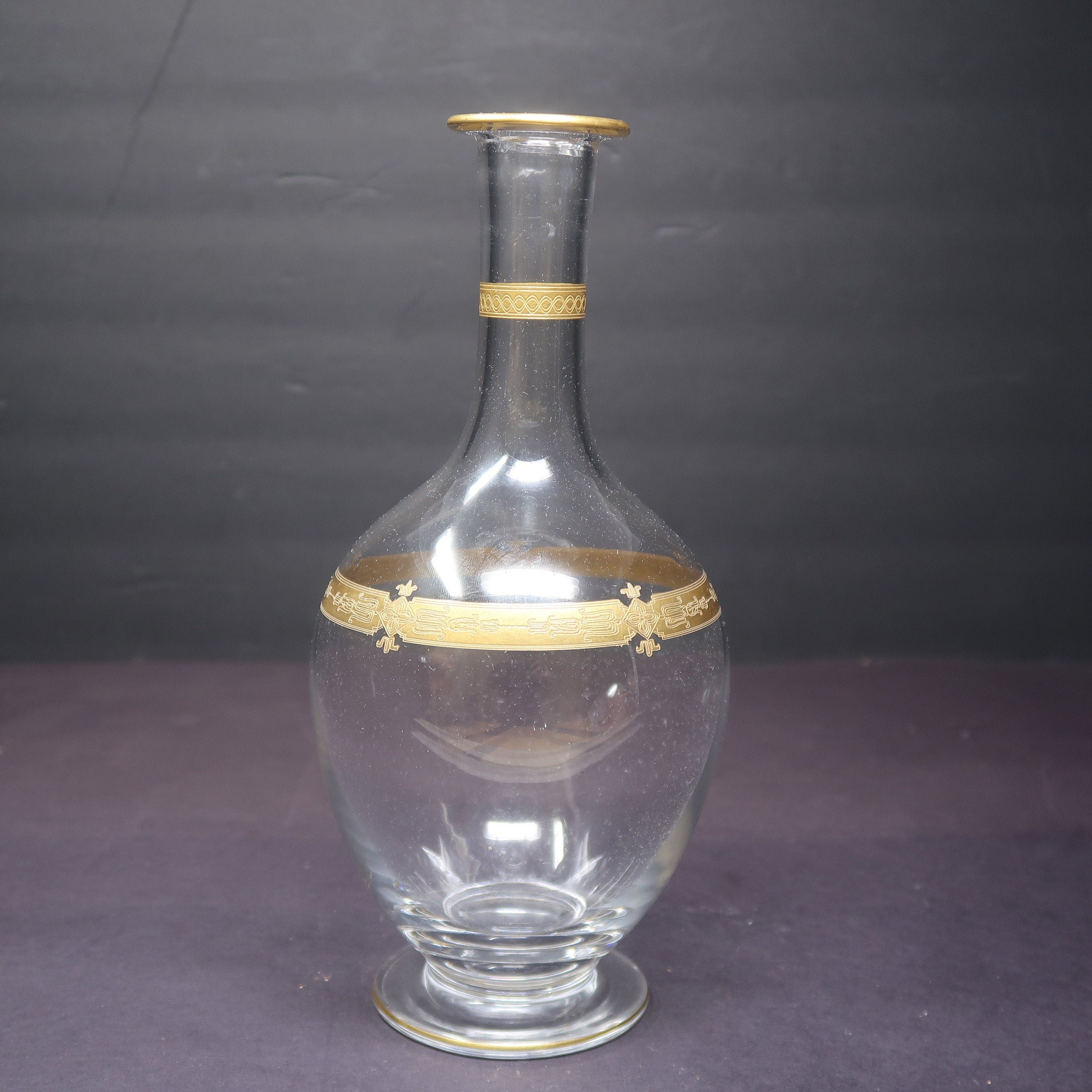 Antique Crystal Wine Decanter Marked 328 (No Stopper ) 10" H