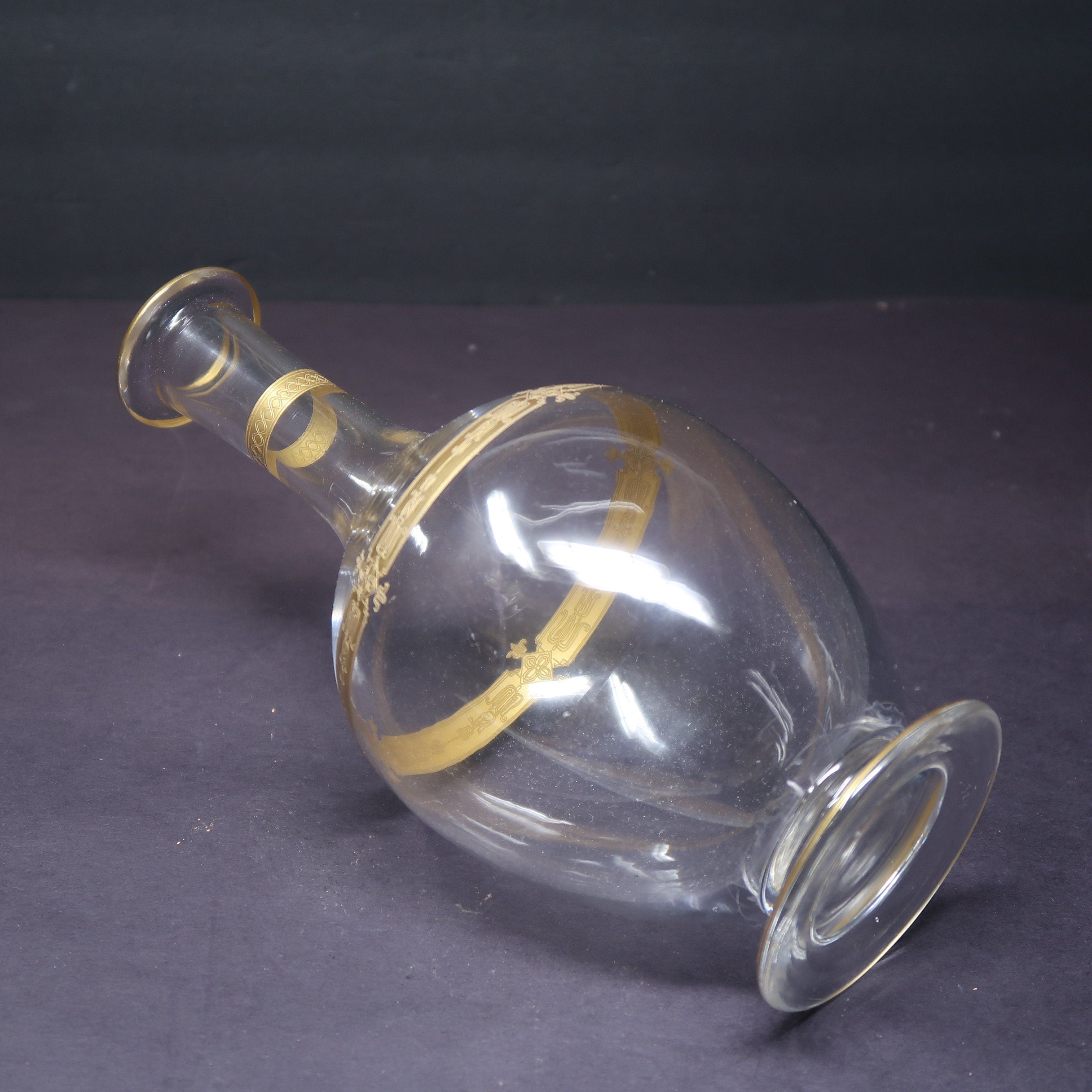 Antique Crystal Wine Decanter Marked 328 (No Stopper ) 10" H