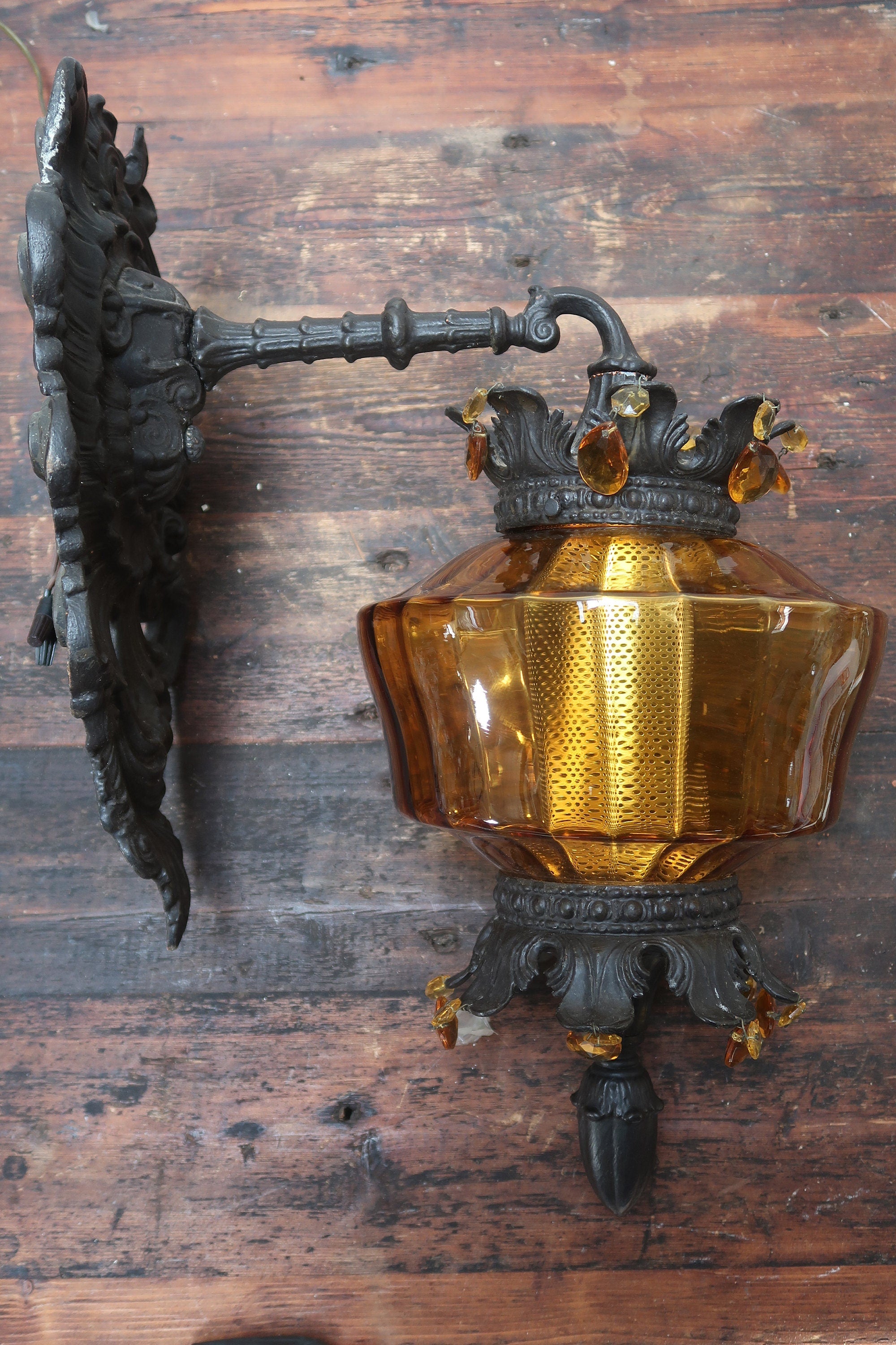 Vintage MC. Co. GIM Wall Sconce Wire Electric Wall Hanging Lamp 1950s