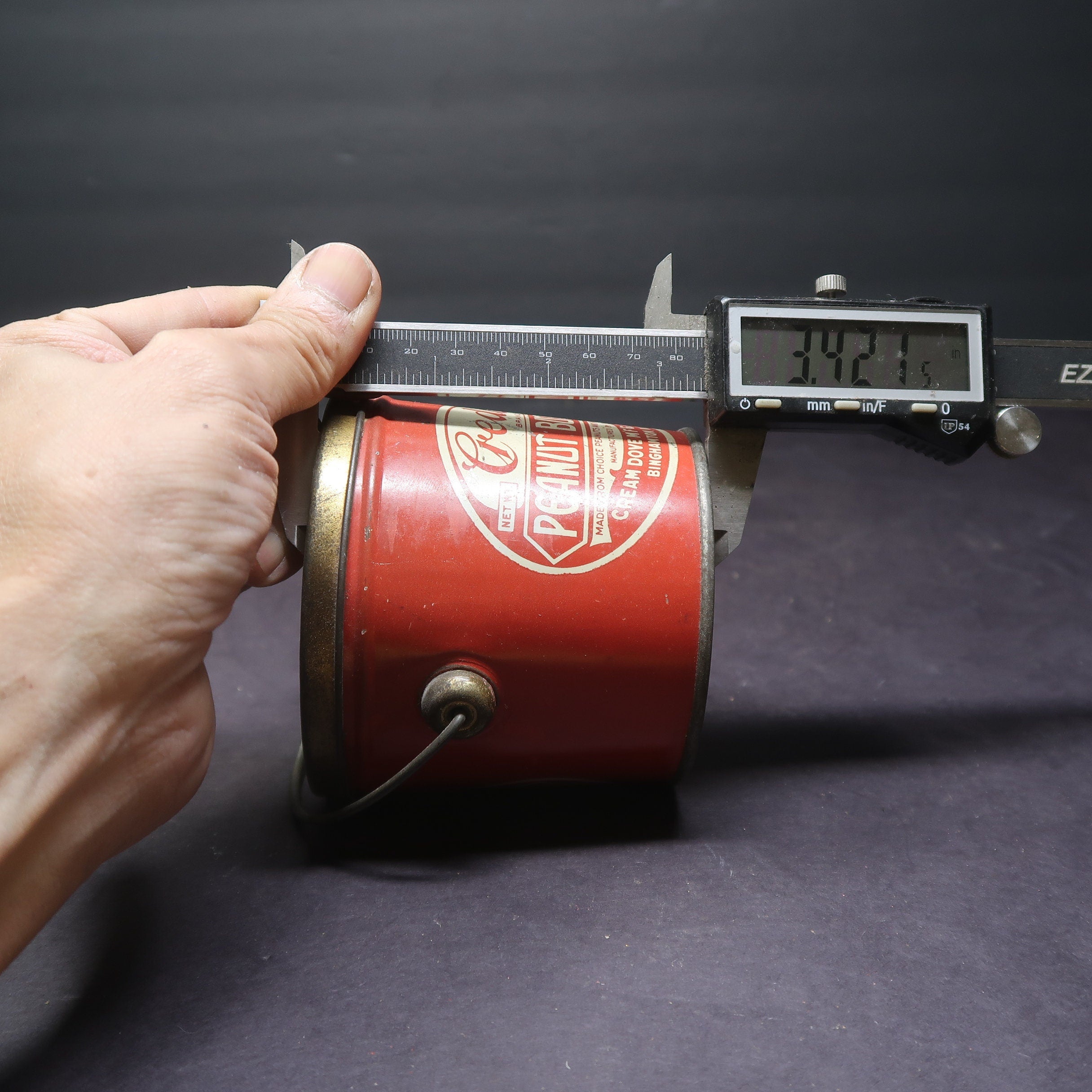 Credo Brand Peanut Butter 1 Lb. Tin Pail Cream Dove Mfg. Co Inc. Binghamton, NY