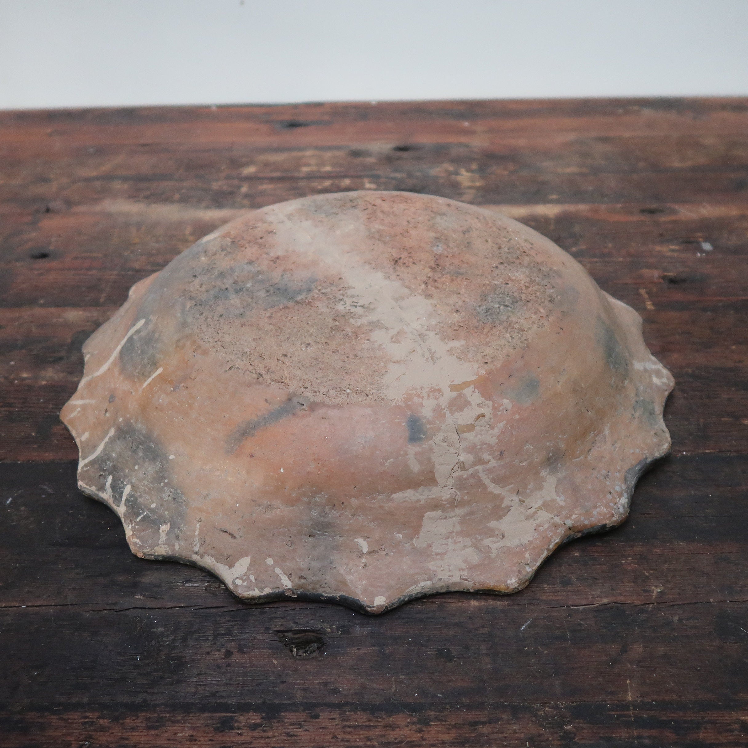 Algeria Dish Amazigh Kabylie Berber Terracotta Zig Zag Edge Platter 14" x 2.5" H