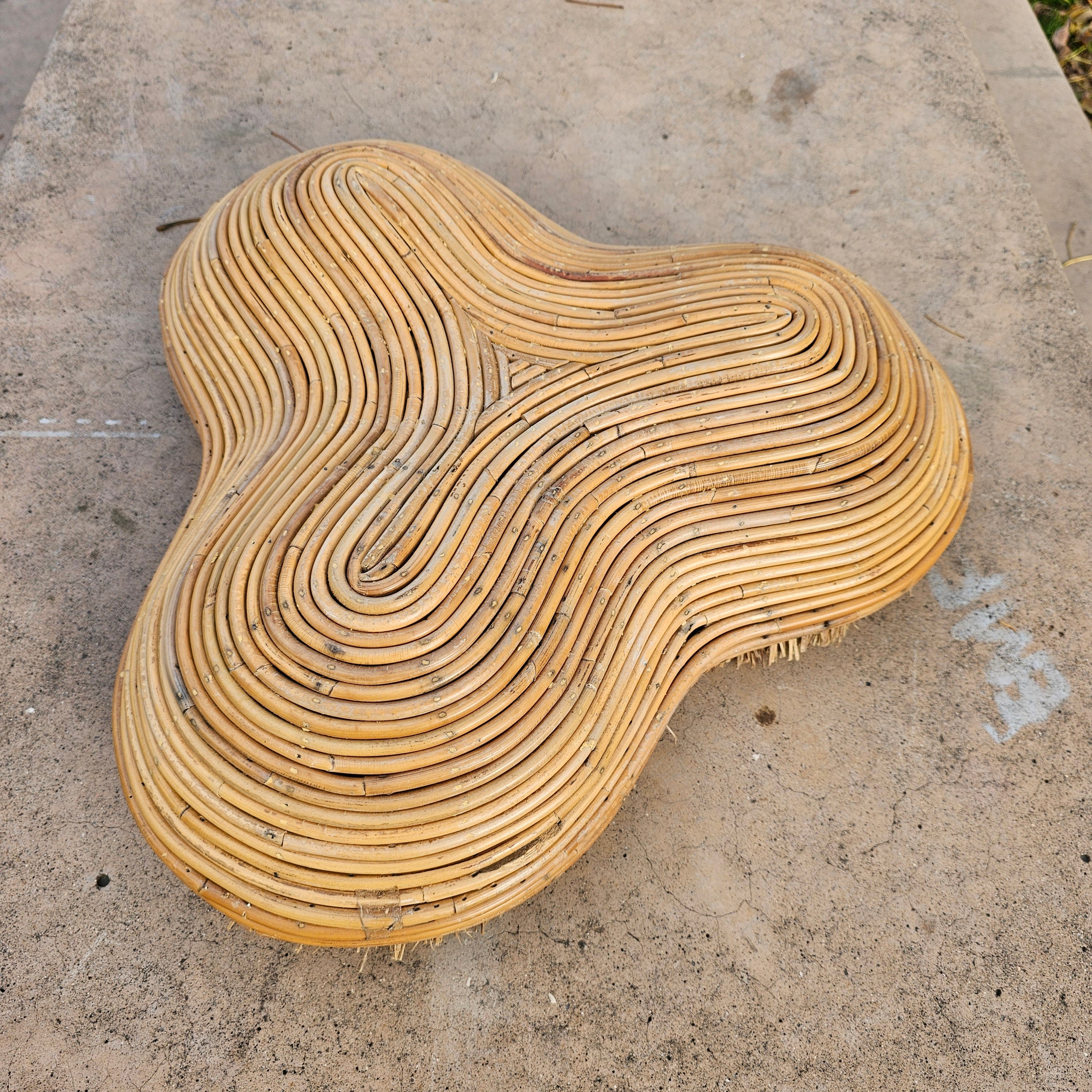 Tropical Style Large Handmade Platter Dish Dipping Bowl Vintage