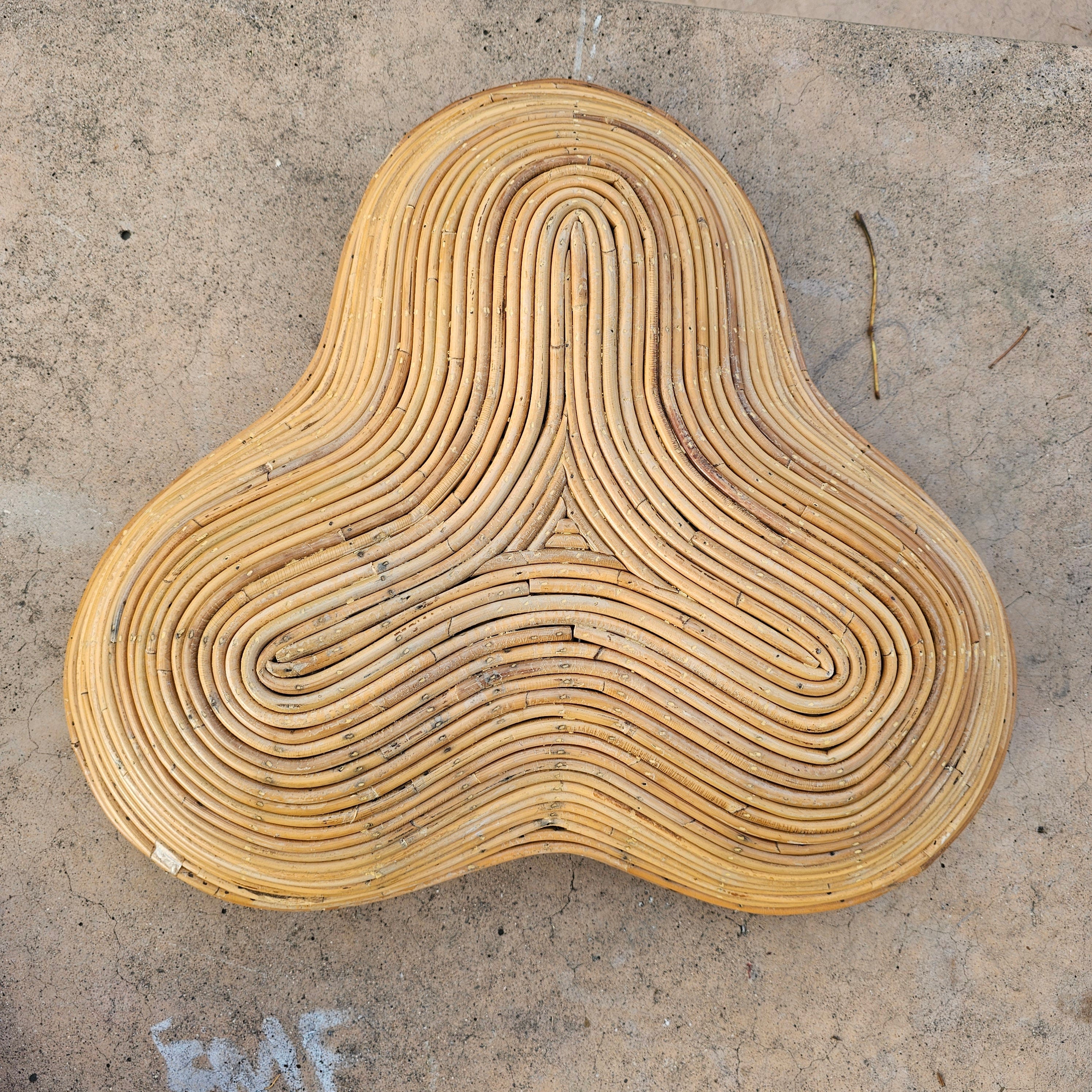 Tropical Style Large Handmade Platter Dish Dipping Bowl Vintage