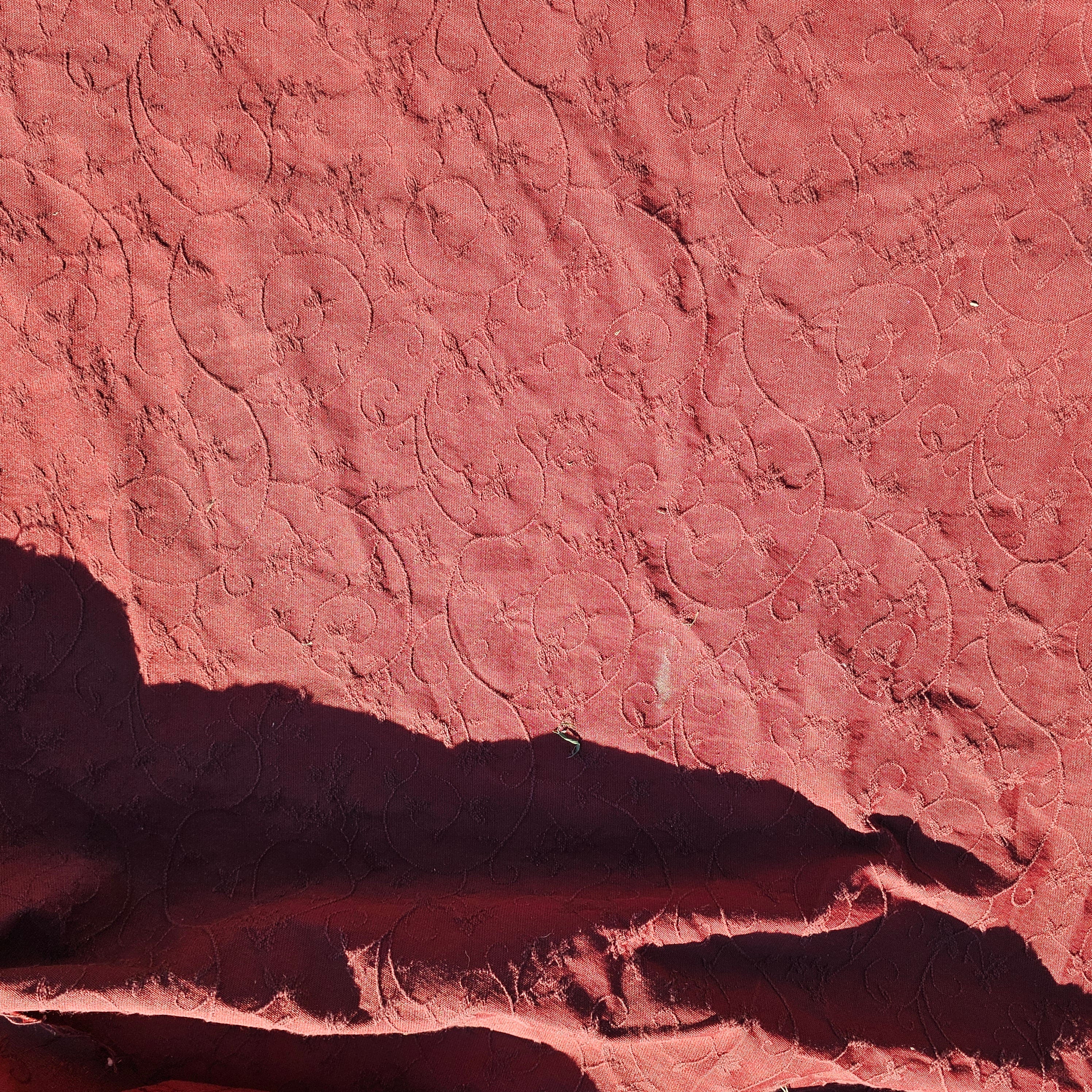 Vintage Antique Brocade Jacquard Fabric Burgandy 56" W x 1 Roll